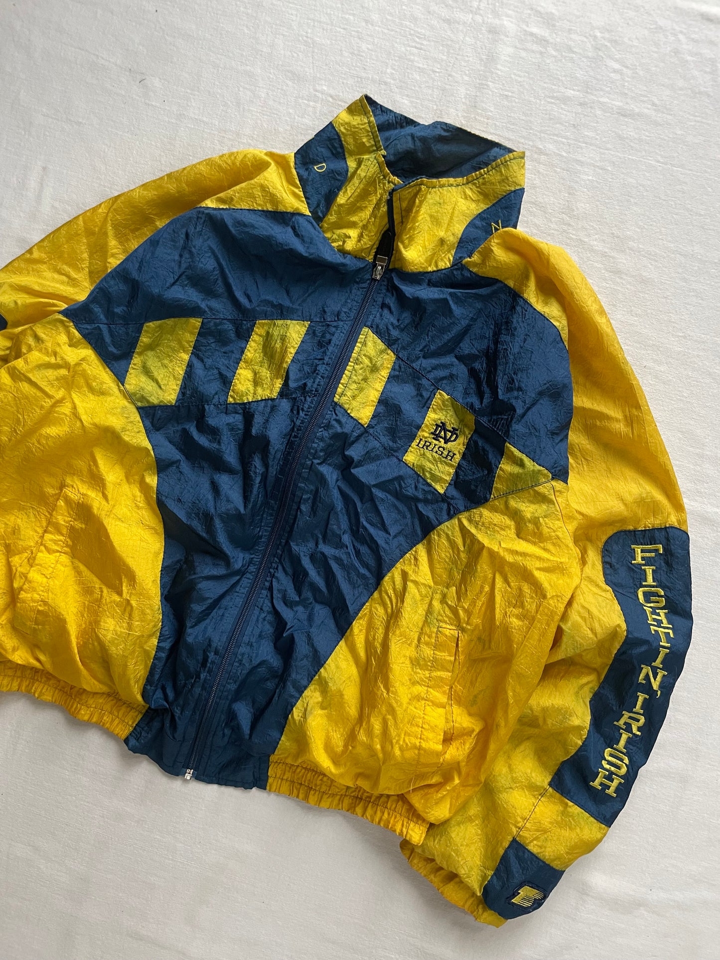 Vintage Notre Dame Tracksuit Windbreaker and Sweat Pants Large