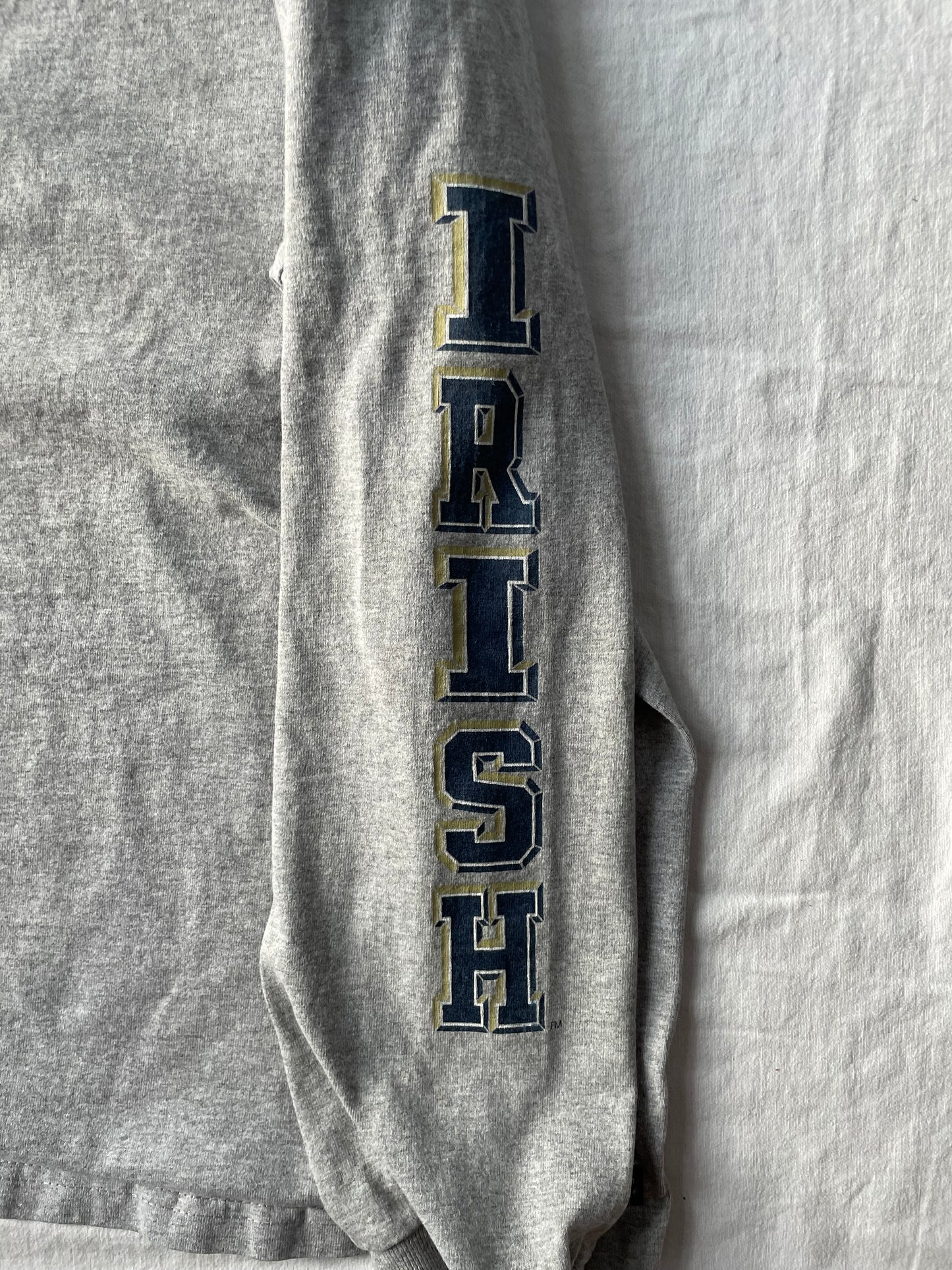 Vintage Notre Dame Irish Long Sleeve Shirt 2XL