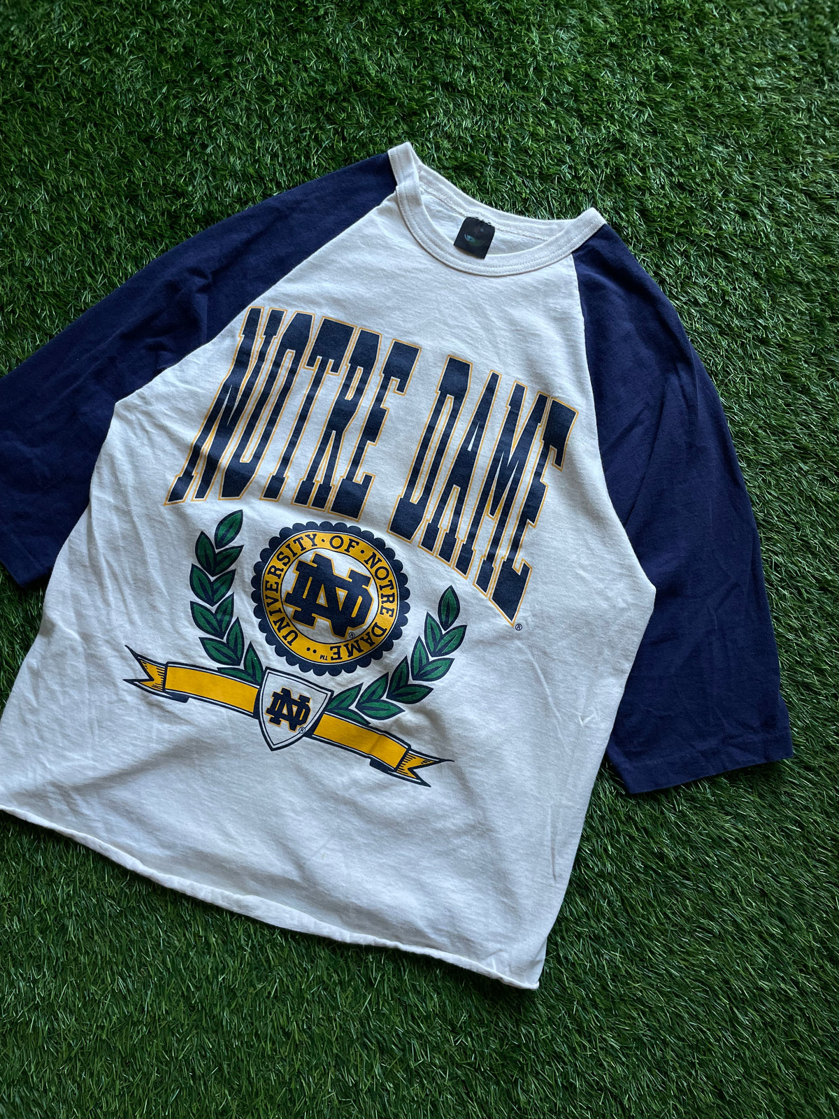 Vintage Notre Dame Baseball 3/4 Sleeve Shirt Medium/Large
