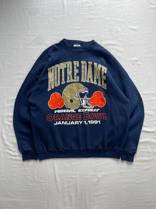 Vintage 1991 Notre Dame Orange Bowl Crewneck Large/XLarge