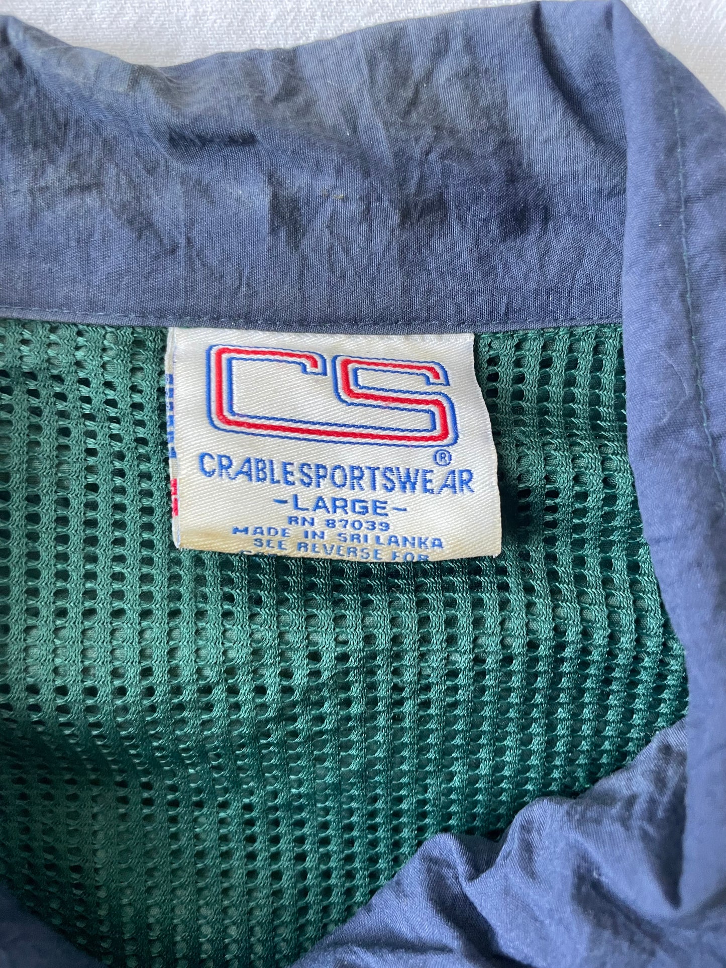 Vintage Notre Dame Windbreaker Jacket Large