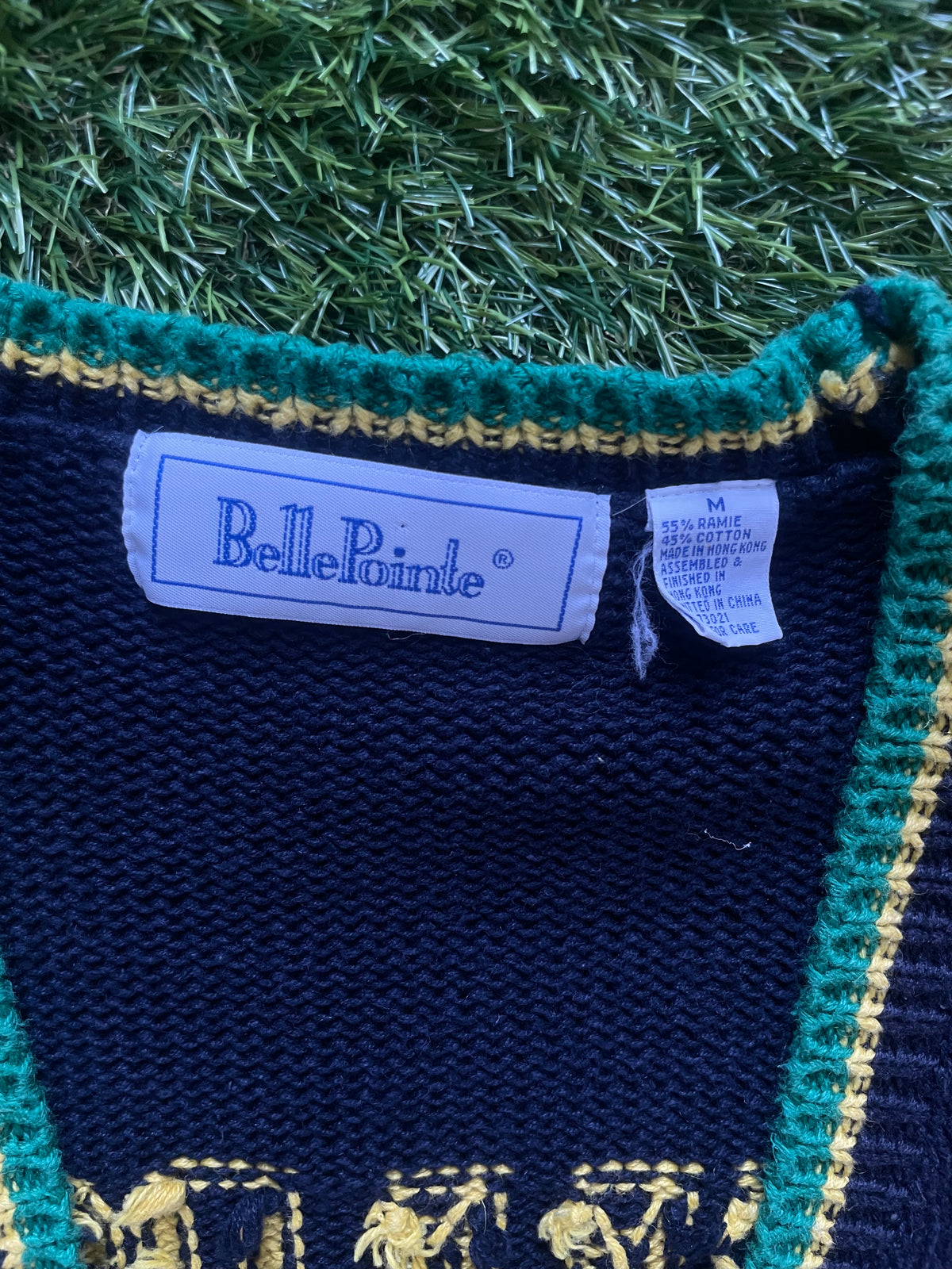 Vintage Notre Dame Cardigan Sweater Medium