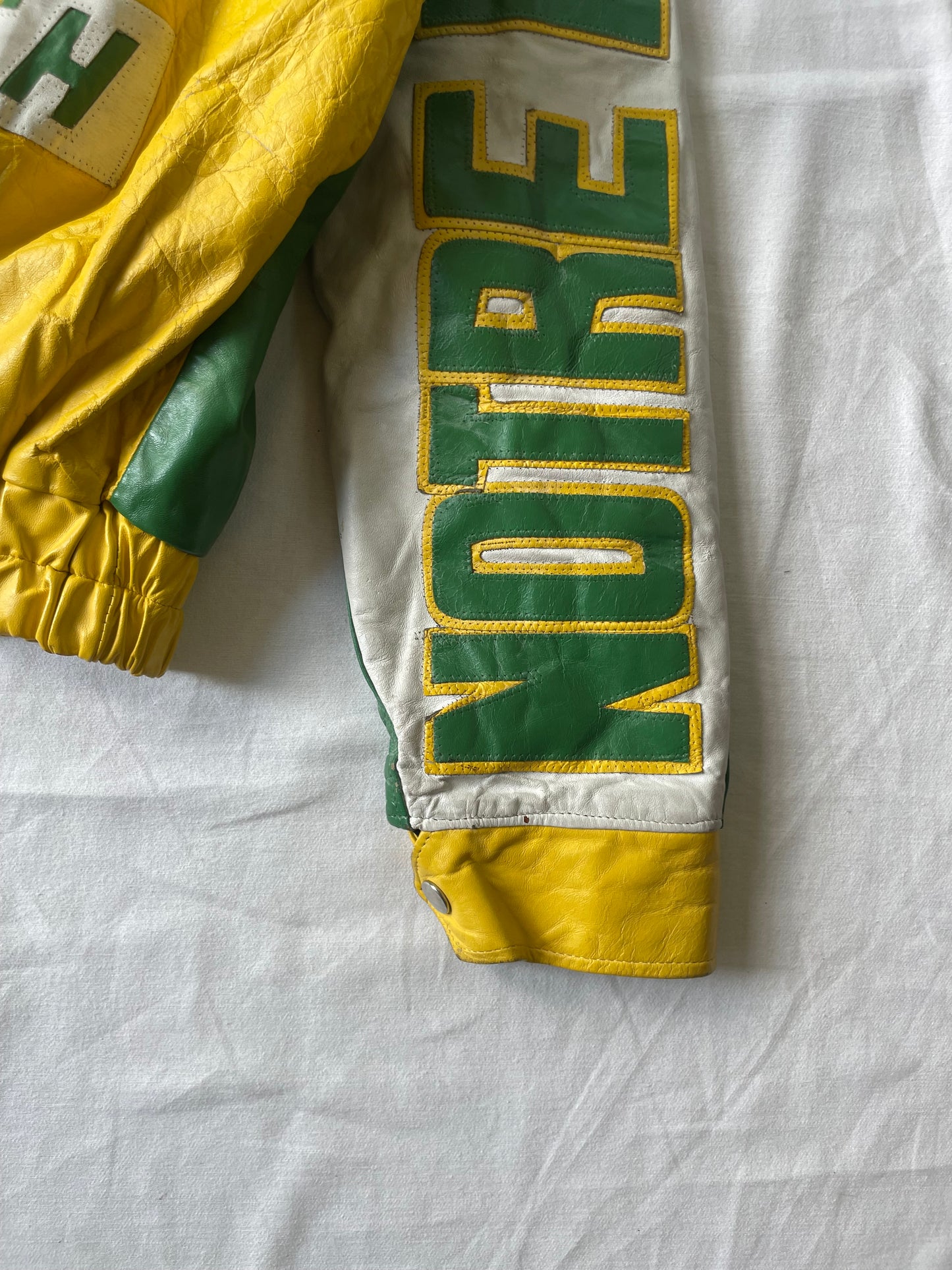 Vintage Notre Dame Fightin Irish Leather Jacket Large