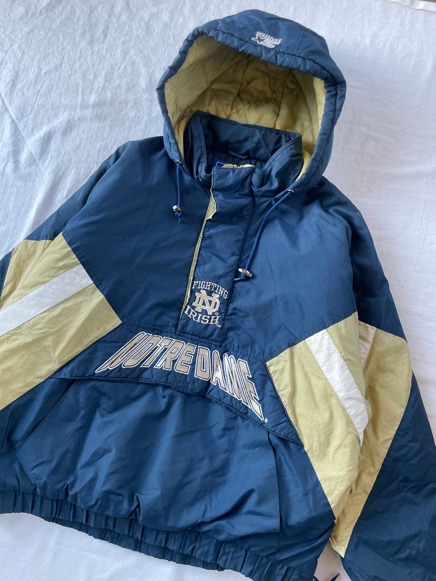 Vintage Notre Dame Starter Puffer Jacket XLarge