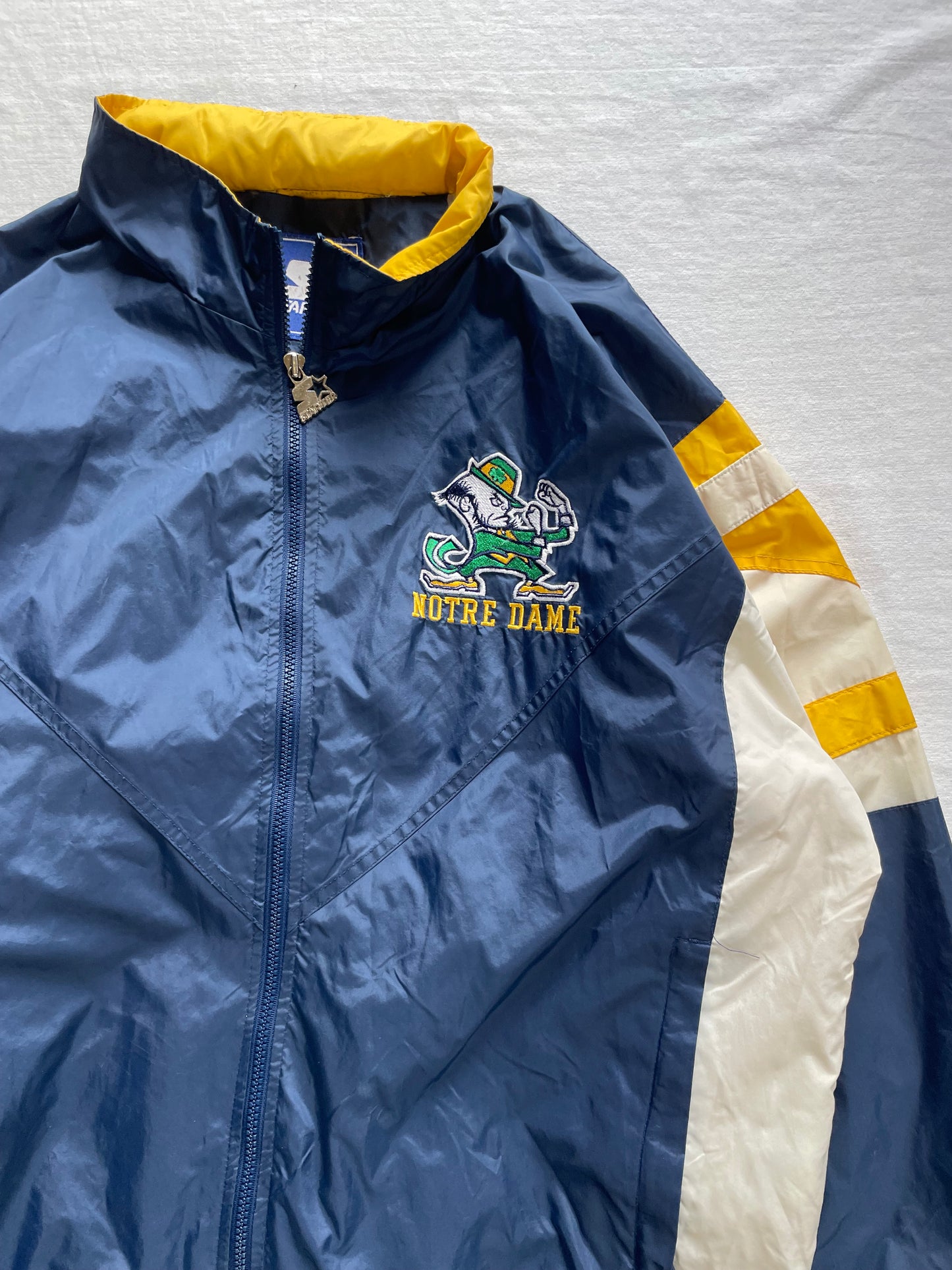 Vintage Notre Dame Windbreaker Jacket Large