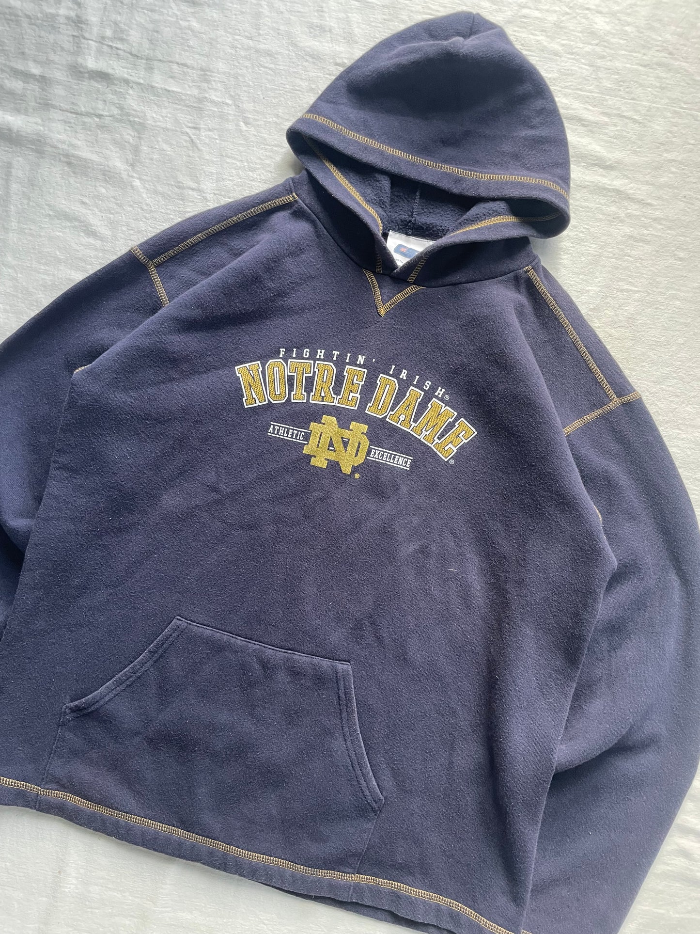 Vintage Notre Dame Hoodie Medium/Large