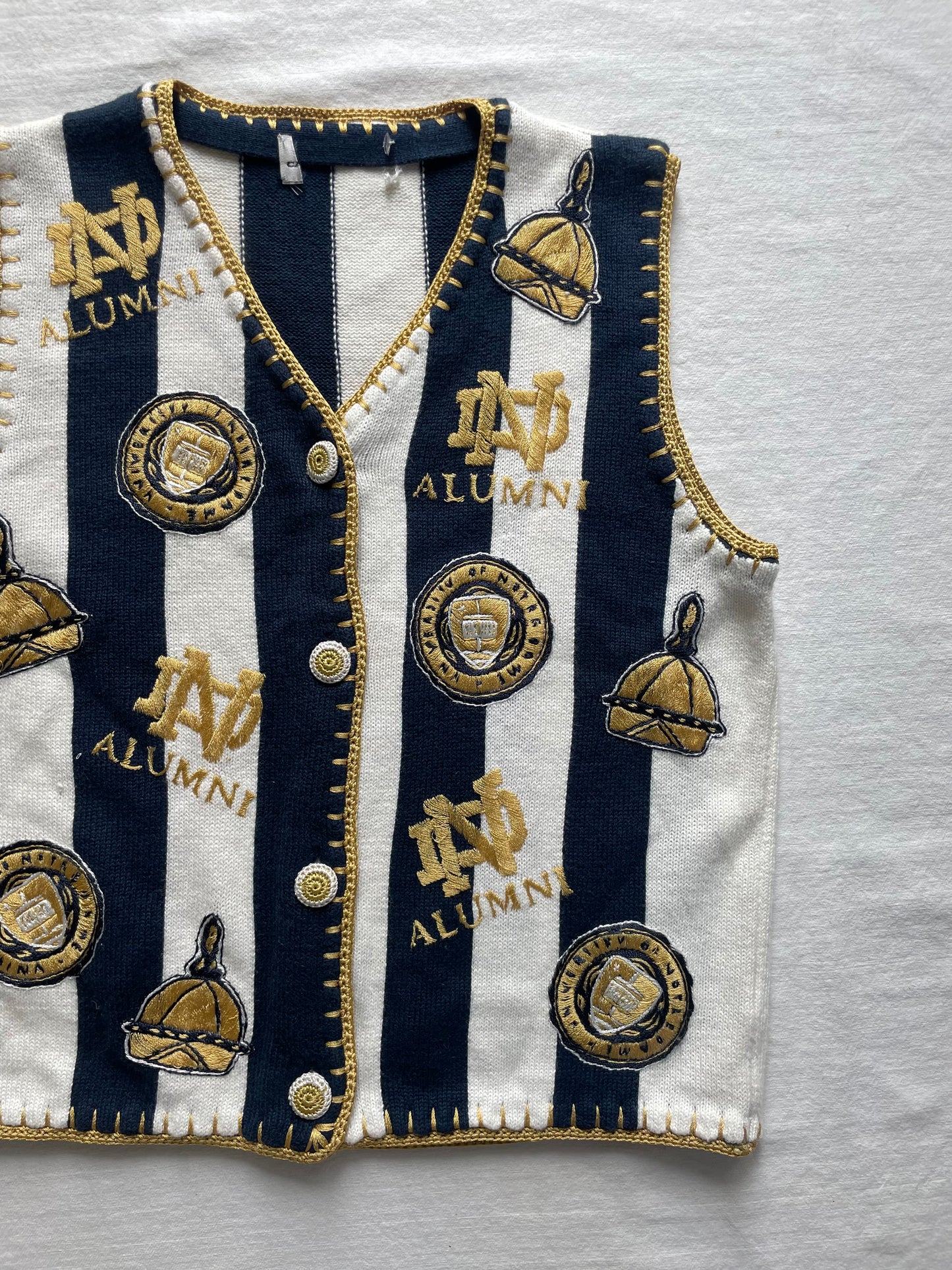 Vintage Notre Dame Sweater Vest Medium