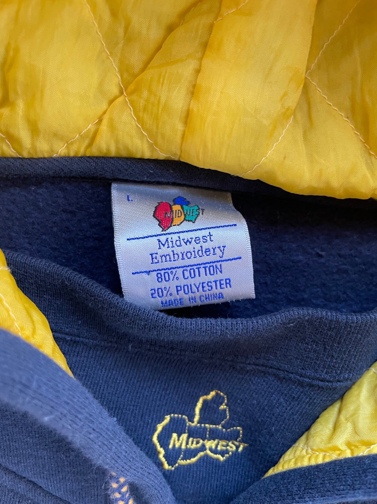 Vintage Notre Dame Hoodie Large