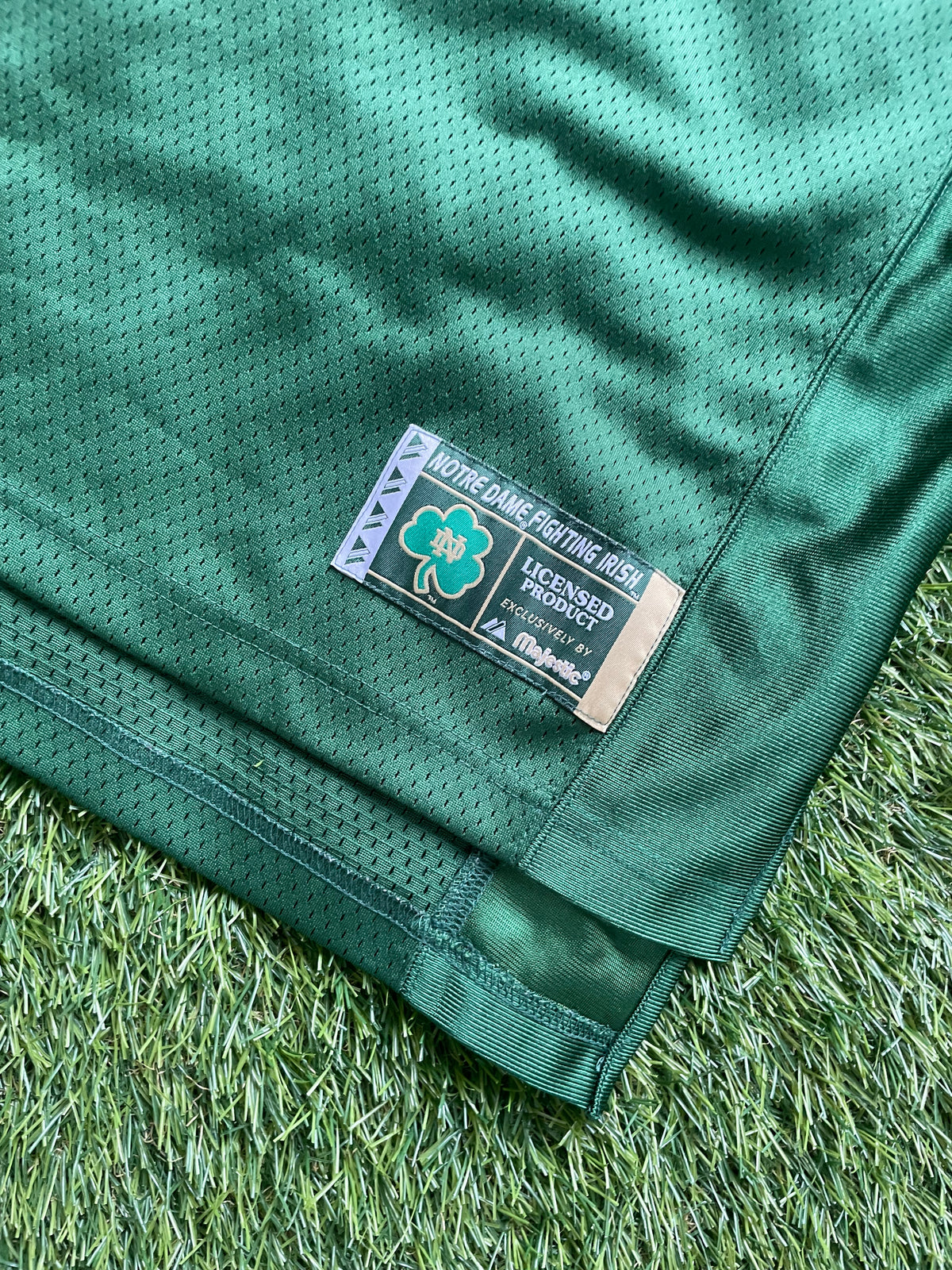 Vintage Notre Dame Green #3 Football Jersey Large/XLarge