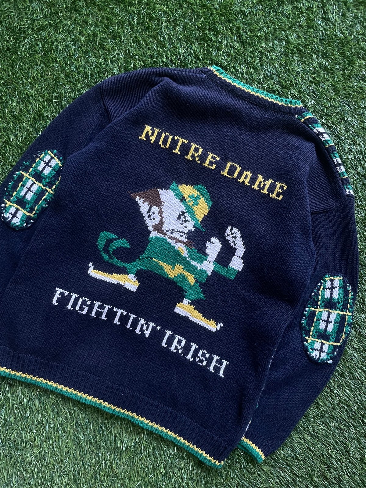 Vintage Notre Dame Cardigan Sweater Medium