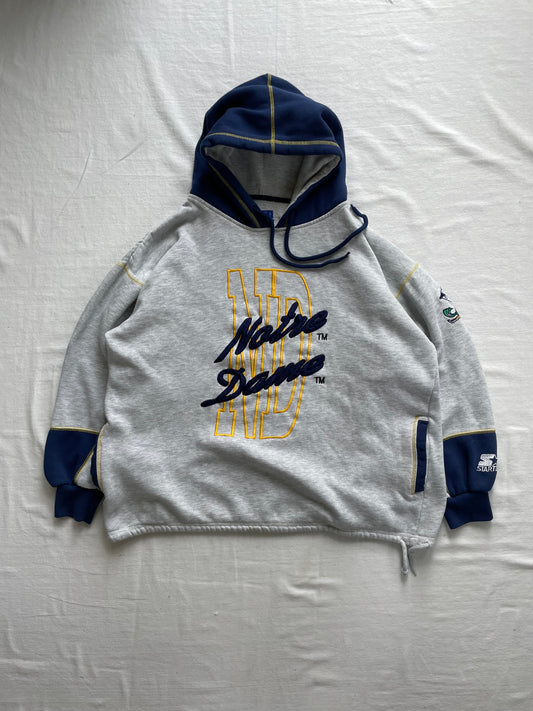 Vintage Notre Dame Starter Hoodie Large