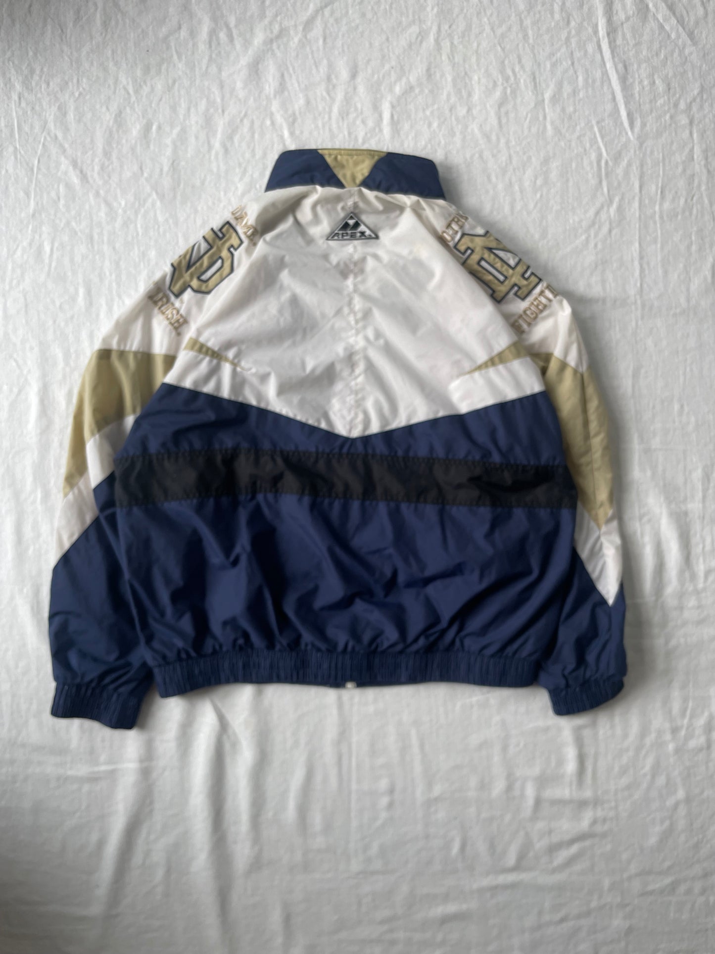 Vintage Notre Dame Windbreaker Jacket Large