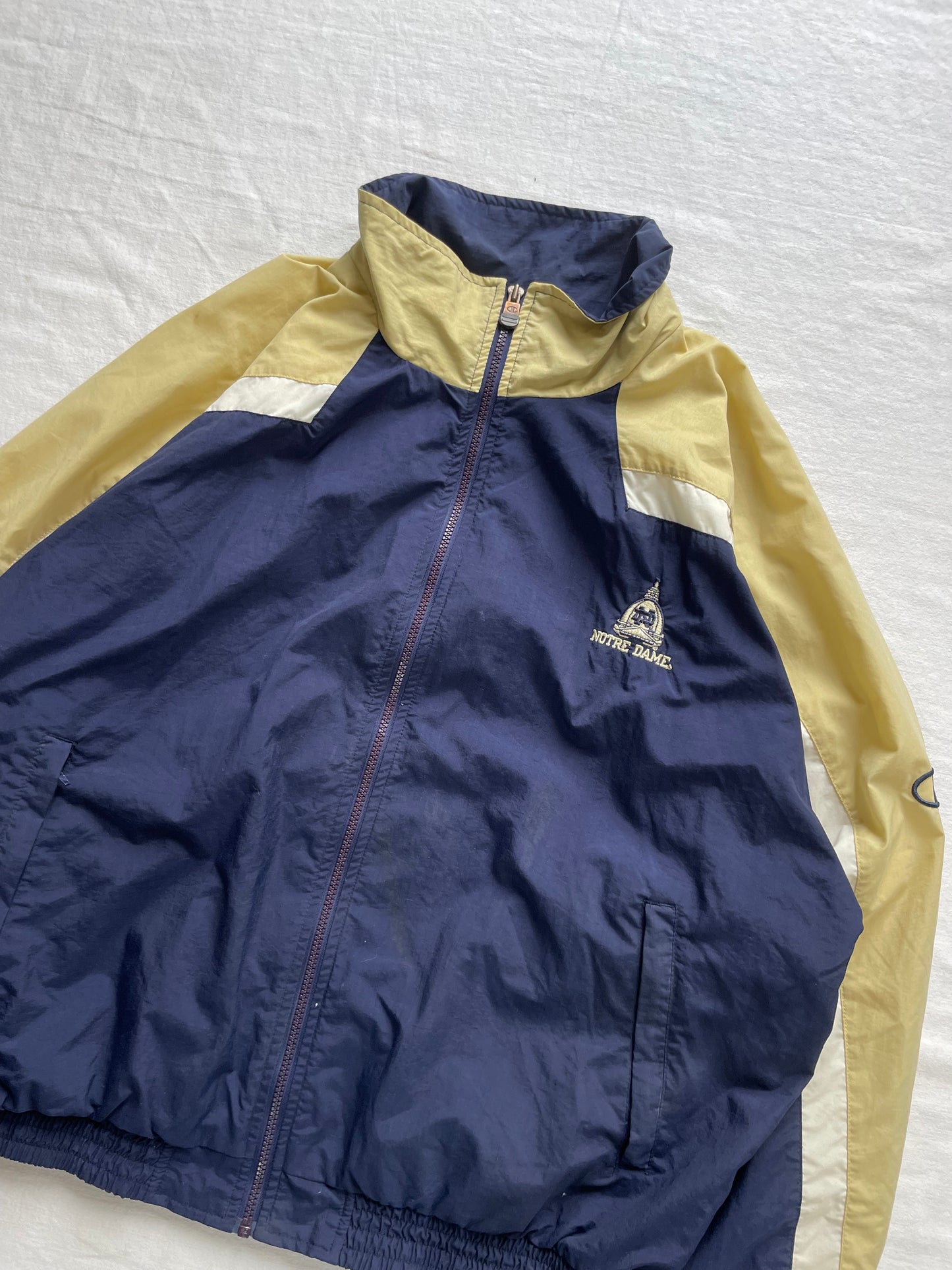 Vintage Notre Dame Windbreaker Jacket XLarge