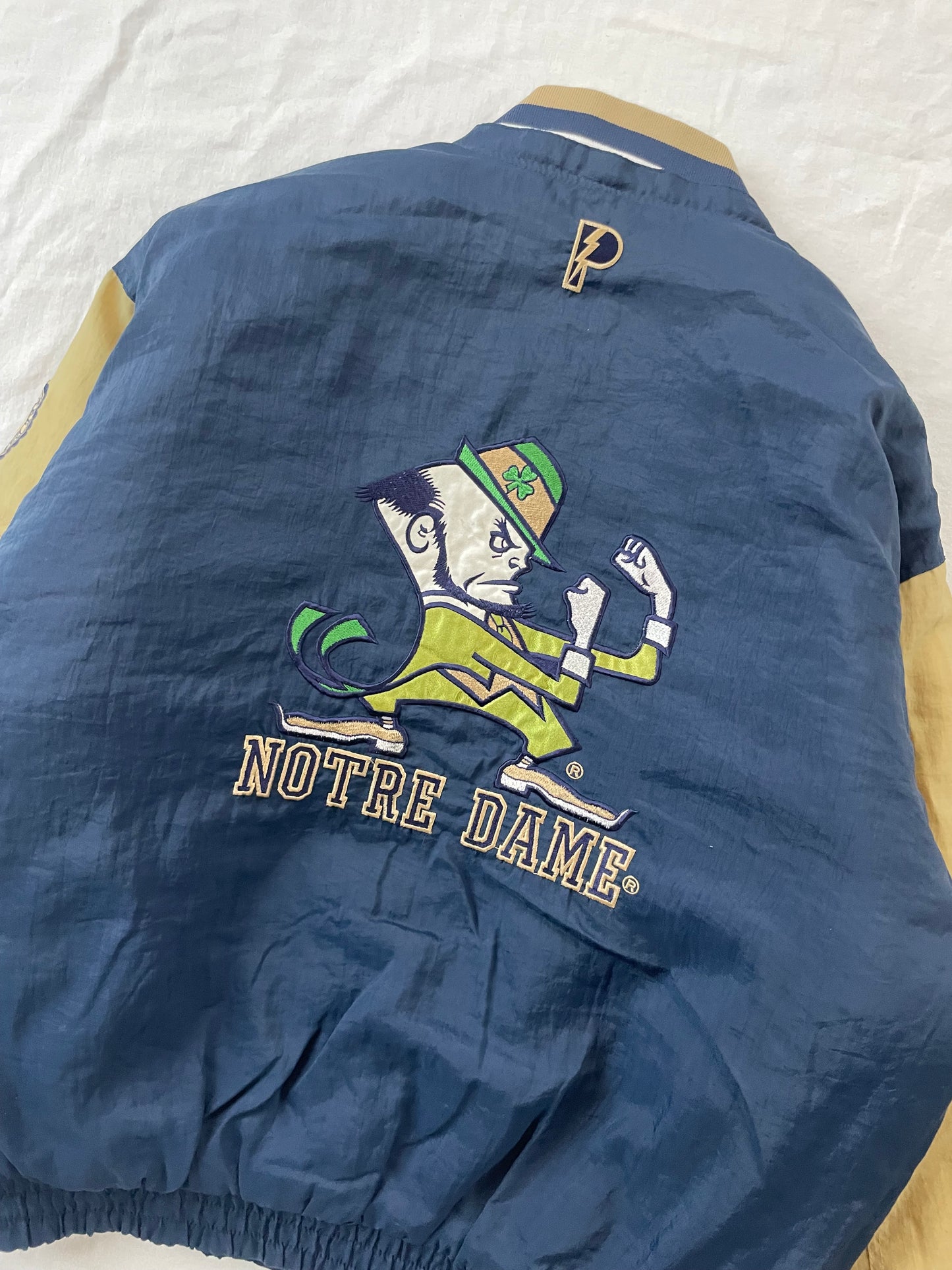 Vintage Notre Dame Reversible Puffer Jacket Large