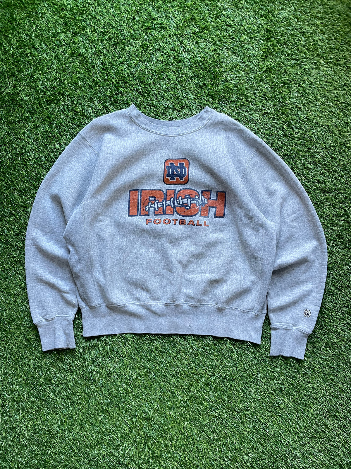 Vintage Notre Dame Football Crewneck Sweatshirt Large