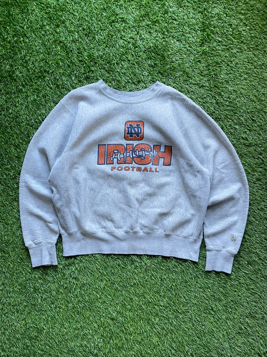 Vintage Notre Dame Football Crewneck Sweatshirt Large