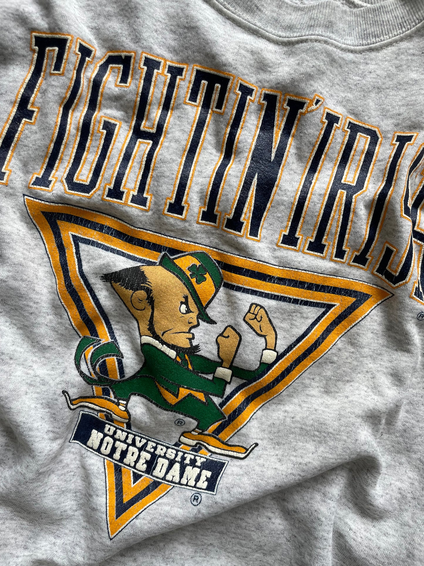 Vintage Notre Dame Fightin Irish Crewneck Large