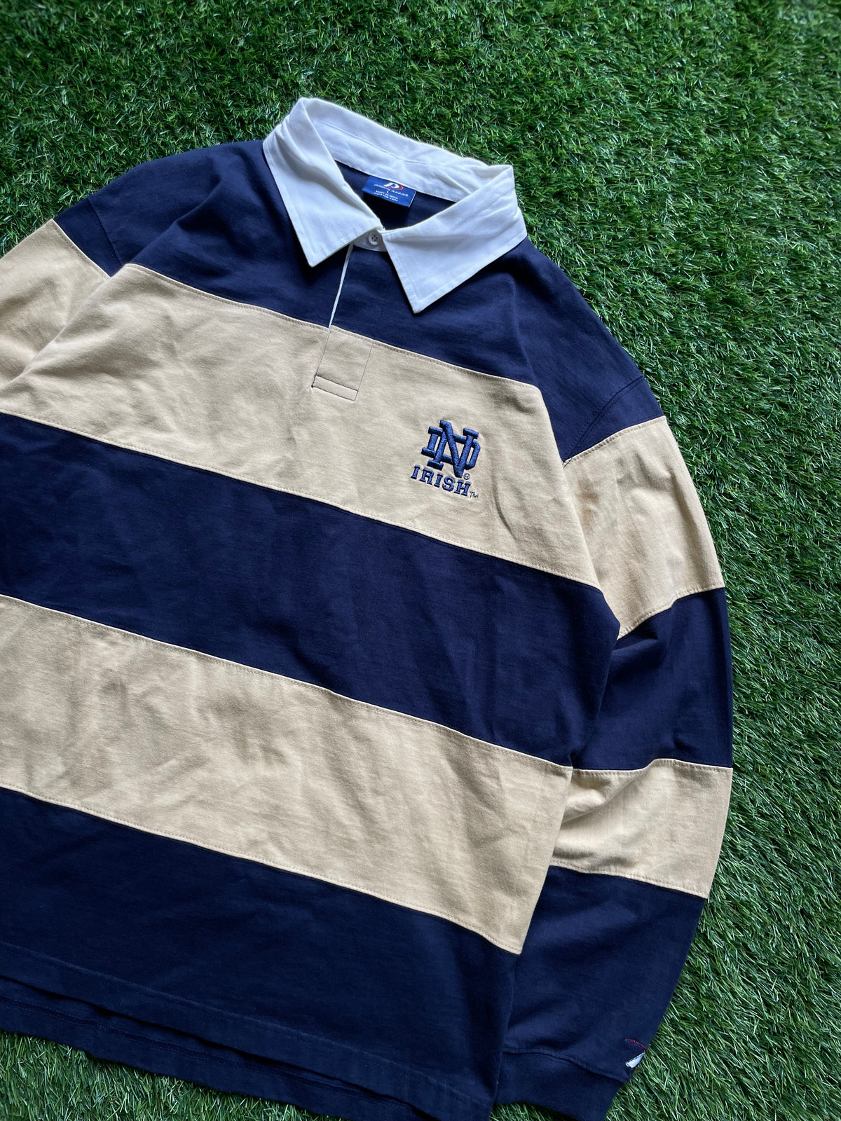 Vintage Notre Dame Rugby Polo Large