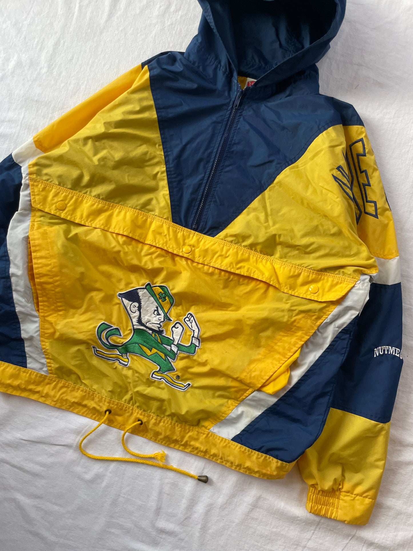 Vintage Notre Dame Windbreaker Jacket Large