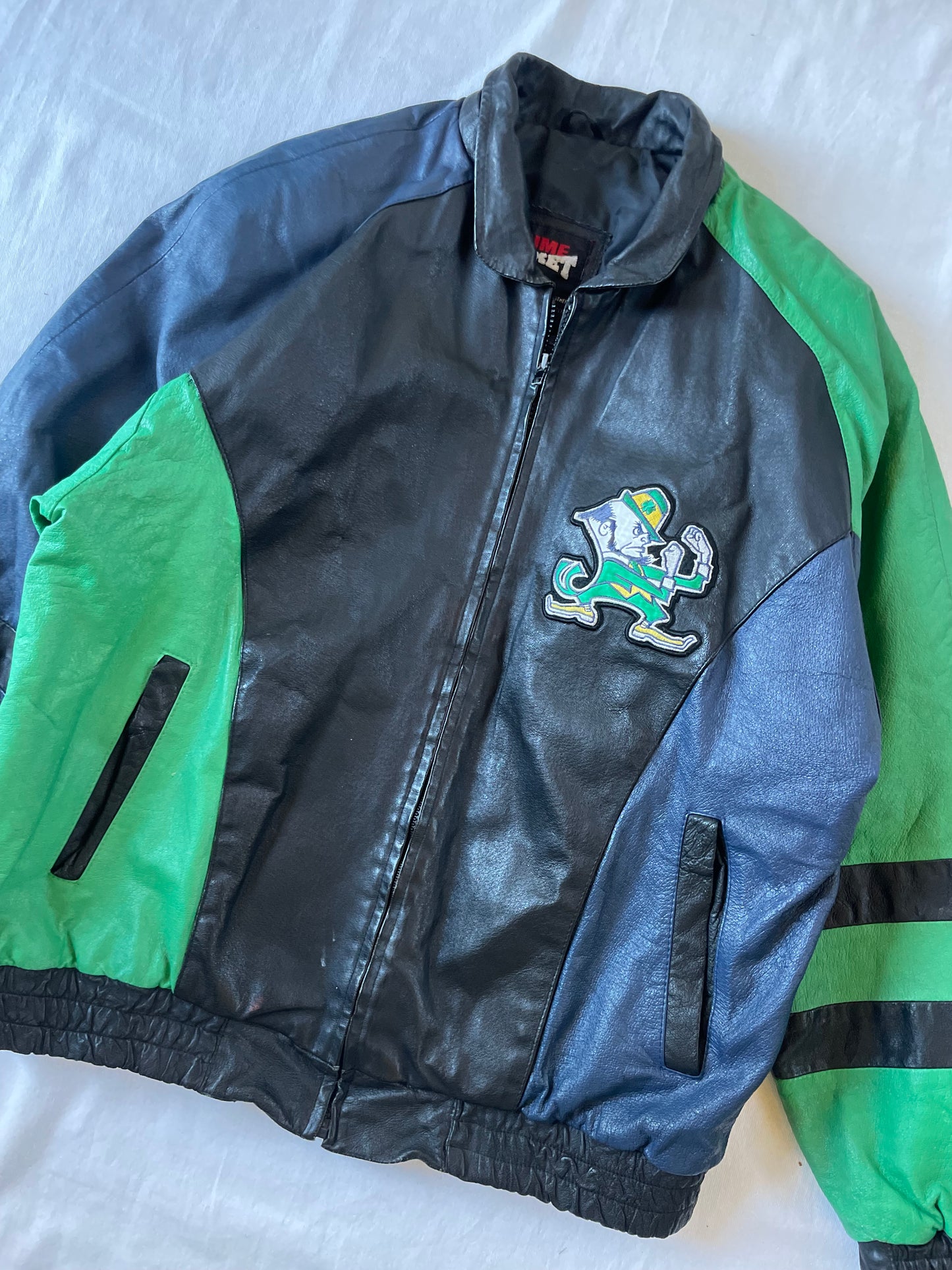 Vintage Notre Dame Leather Jacket XLarge