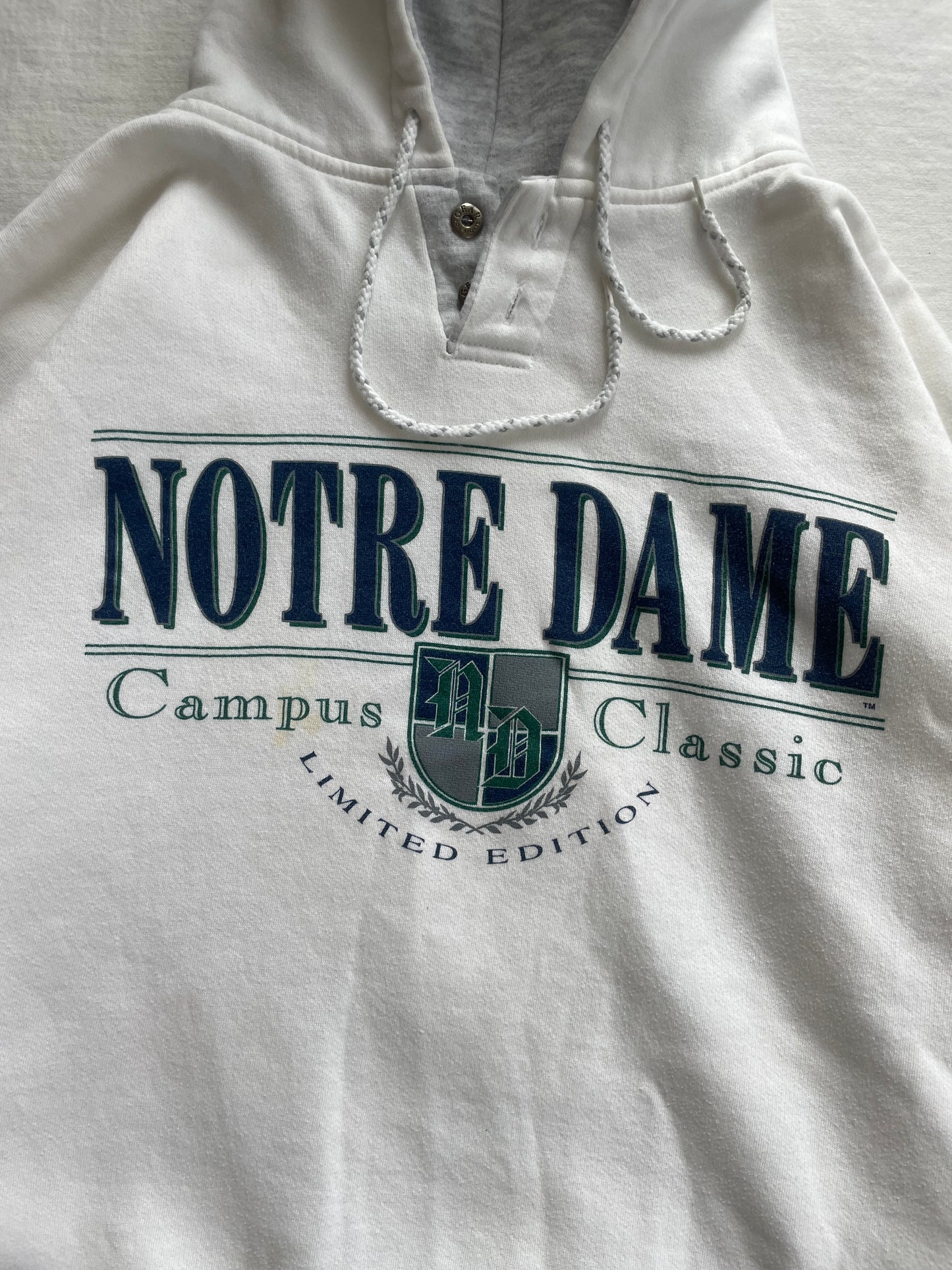 Vintage Notre Dame Hoodie XLarge