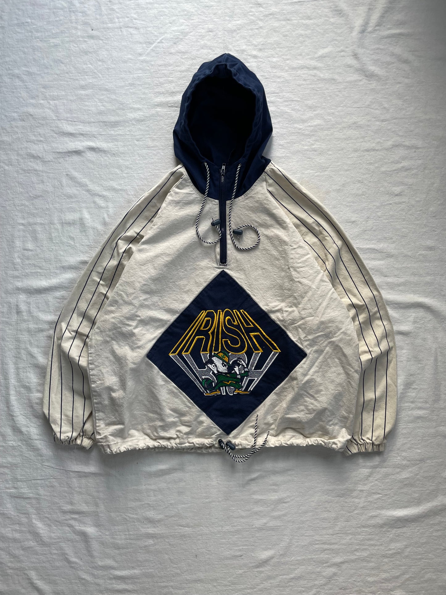 Vintage Notre Dame Quarter Zip Jacket Large