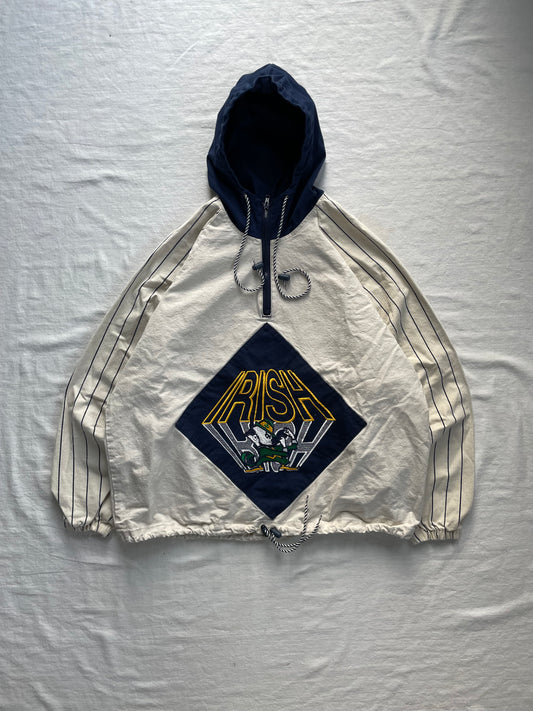 Vintage Notre Dame Quarter Zip Jacket Large