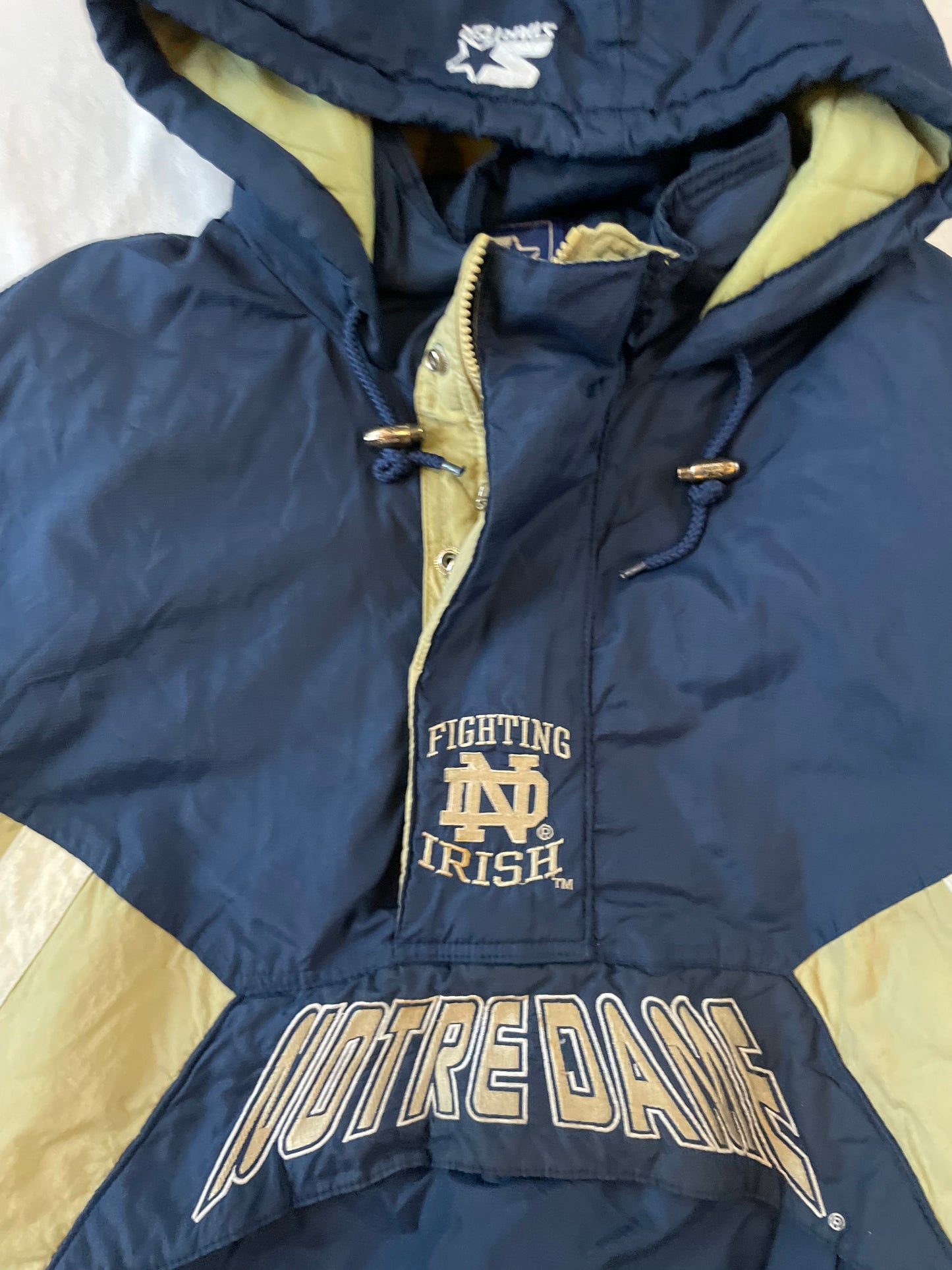 Vintage Notre Dame Starter Puffer Jacket XLarge