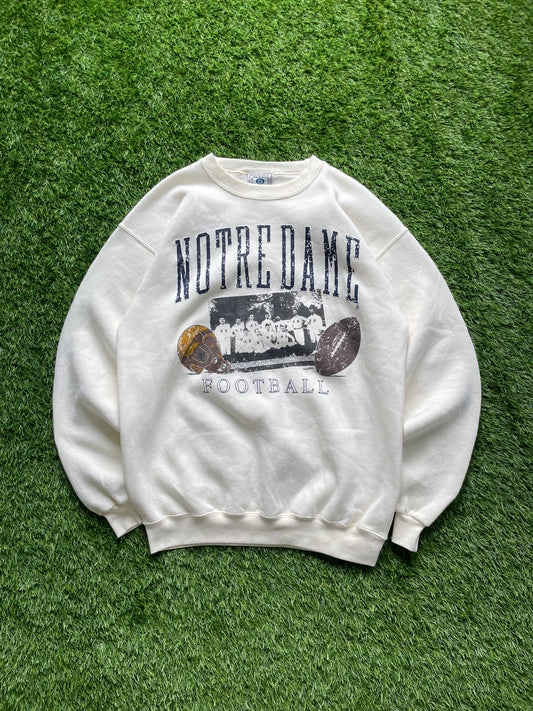 Vintage Notre Dame Football Crewneck Sweatshirt Large/XLarge