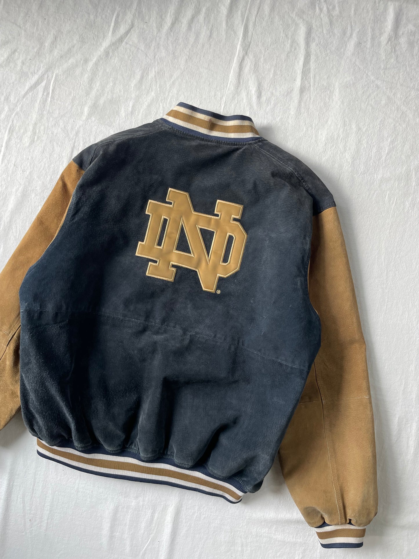 Vintage Notre Dame Bomber Jacket Medium