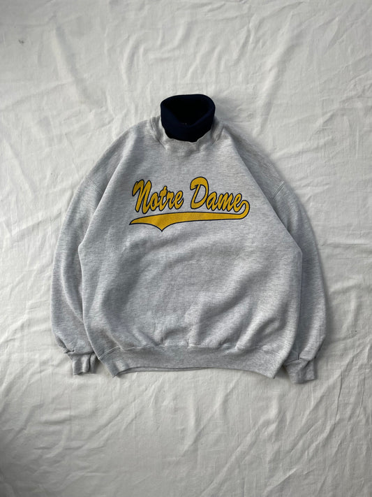 Vintage Notre Dame Turtleneck Crewneck Large/XLarge