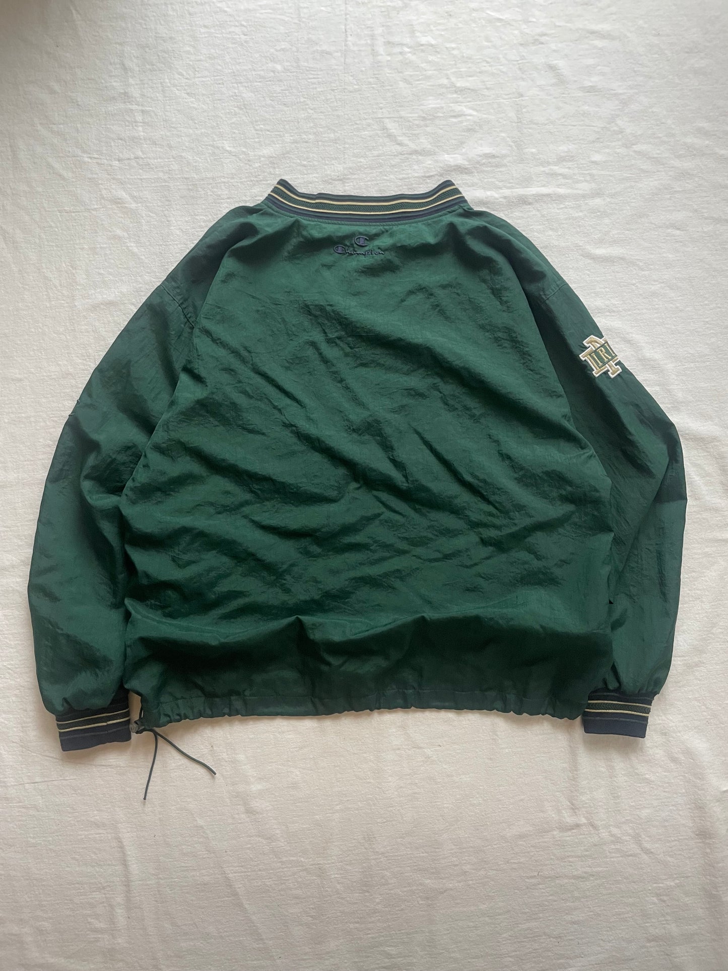 Vintage Notre Dame Green Pullover Windbreaker Large/XLarge