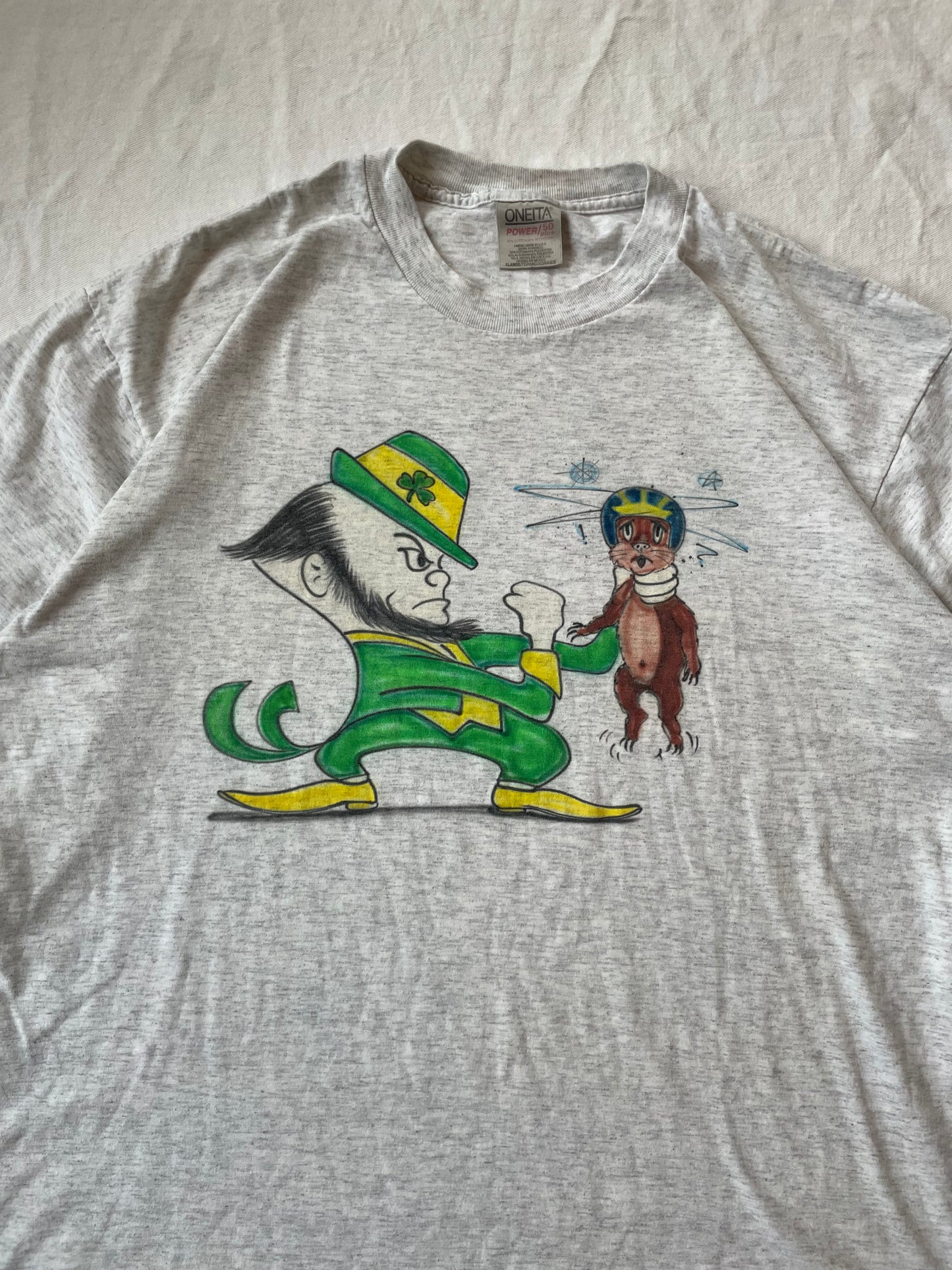 Vintage Notre Dame Michigan Wolverines Airbrush Tee XLarge