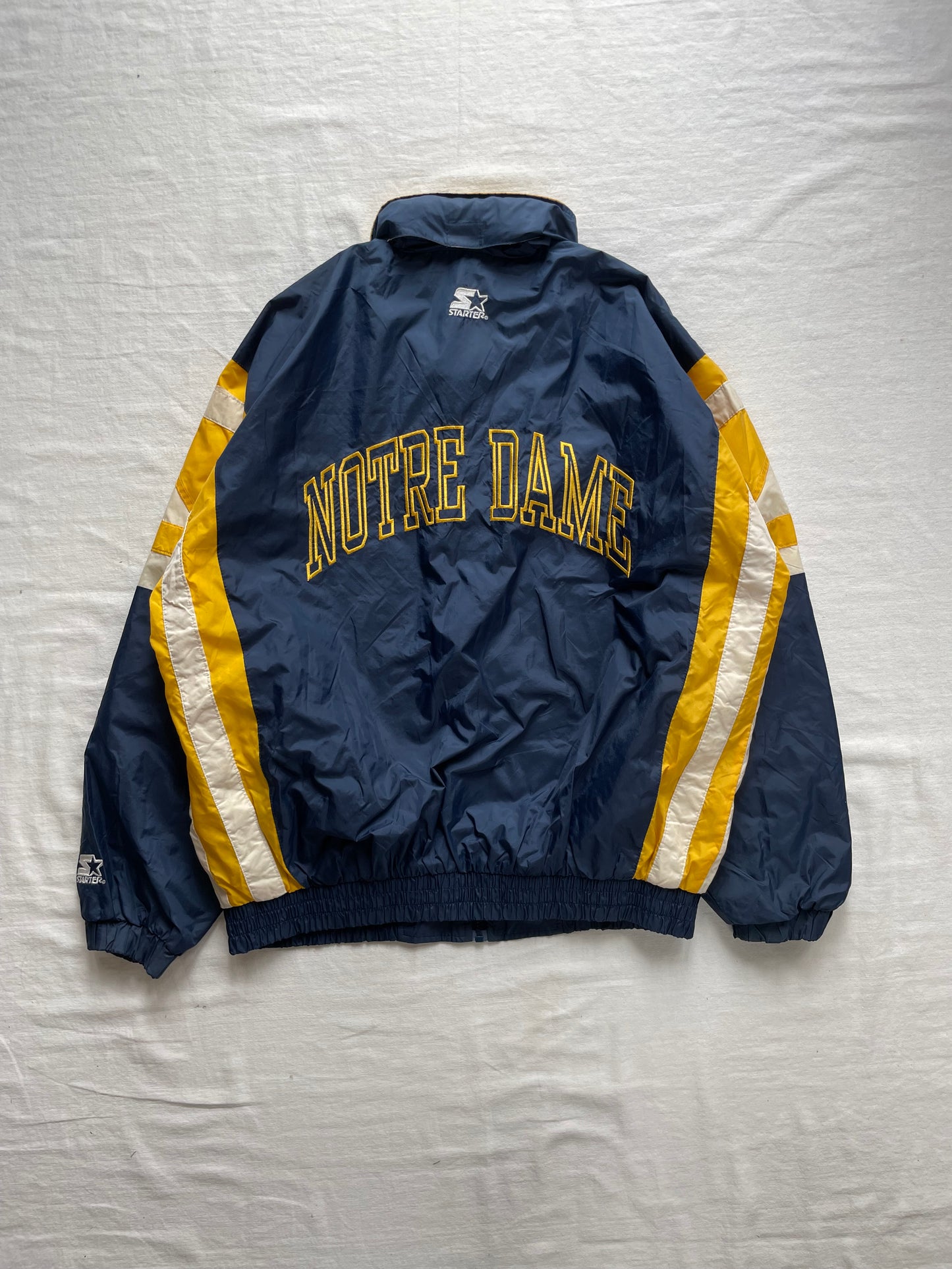 Vintage Notre Dame Windbreaker Jacket Large