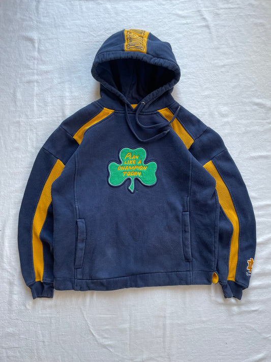 Vintage Notre Dame Play Like A Champion Today Clover Hoodie Medium