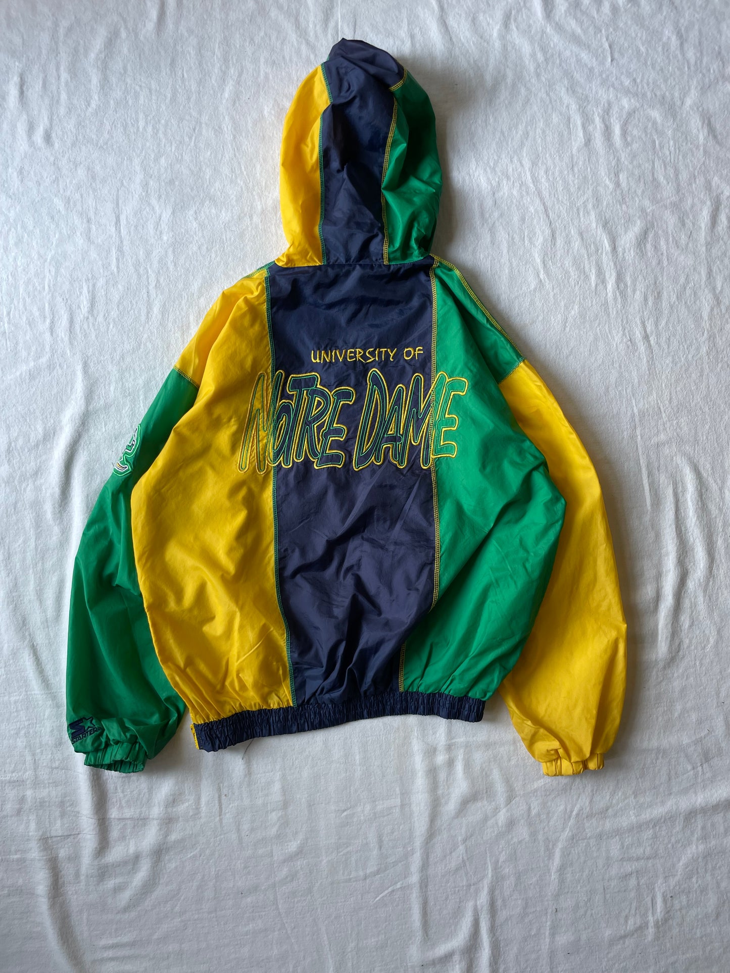 Vintage Notre Dame Windbreaker Jacket Medium