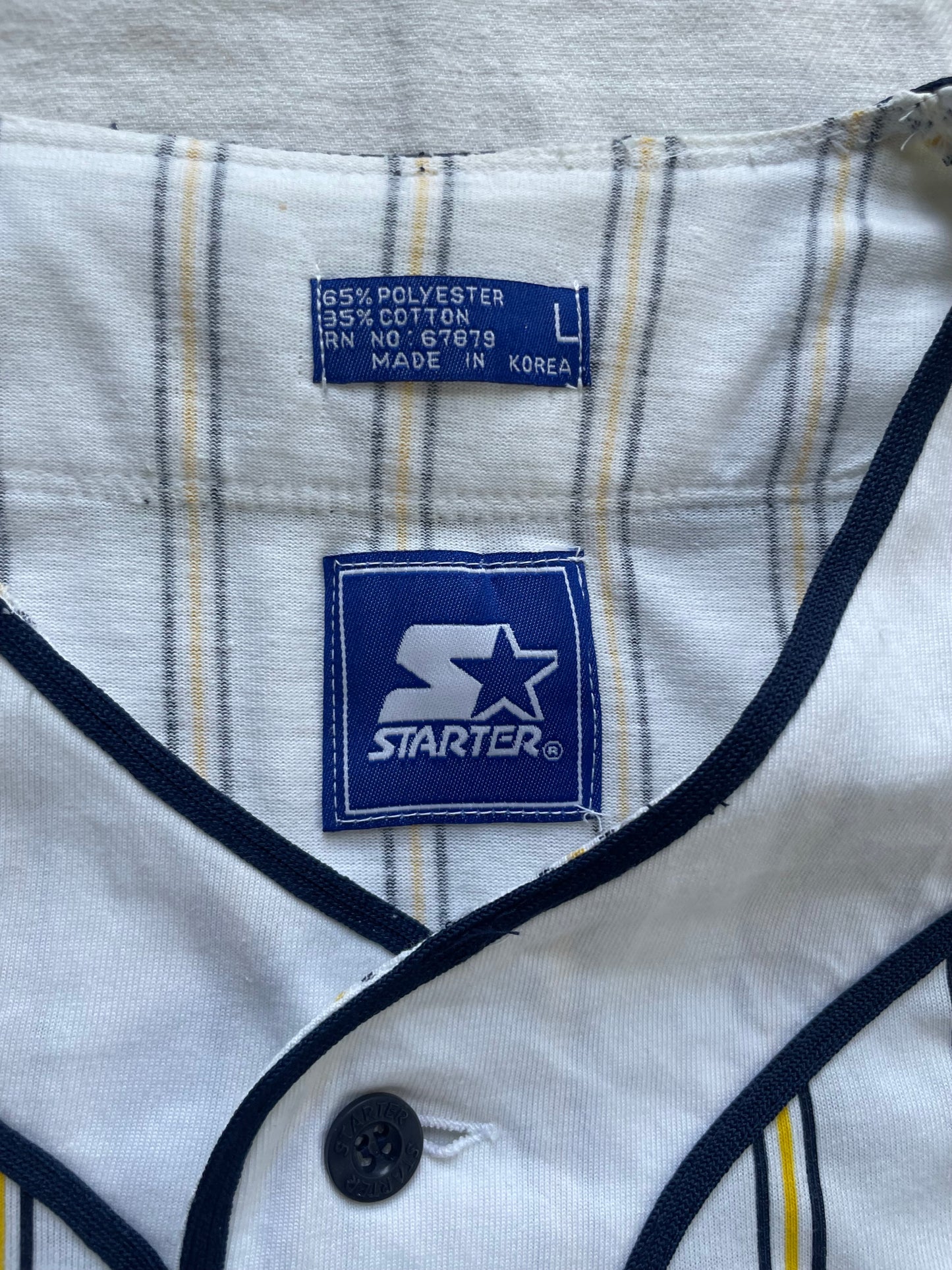 Vintage Notre Dame Pinstriped Baseball Jersey Large/XLarge