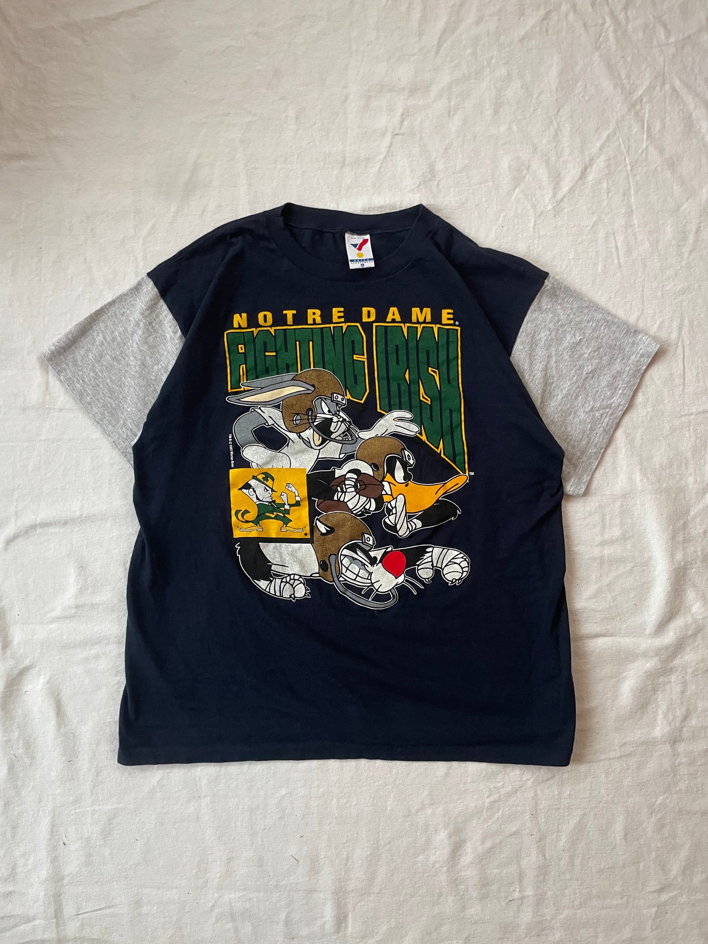 Vintage Notre Dame Fighting Irish Looney Tunes Tee XLarge