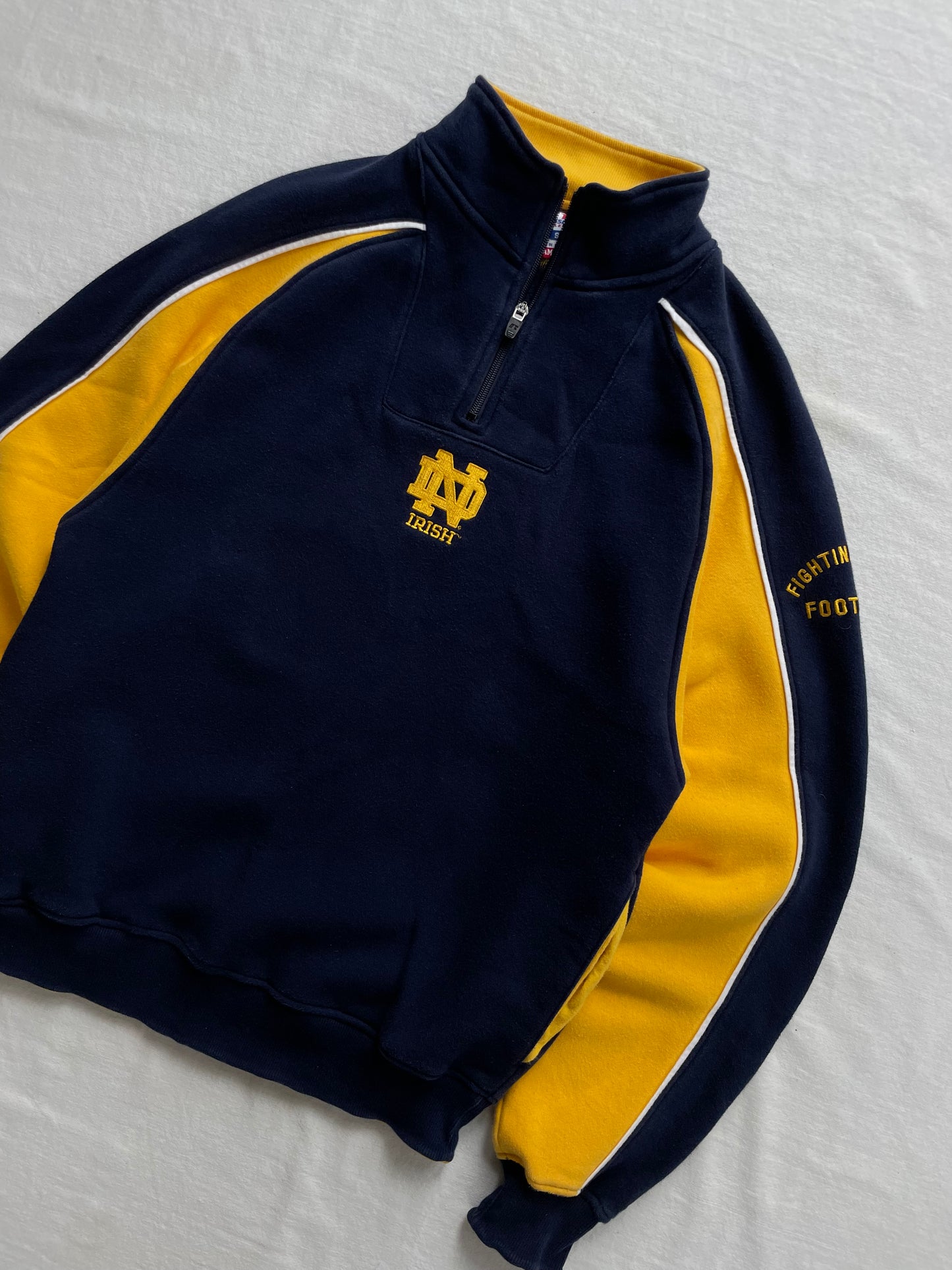 Vintage Notre Dame Quarter Zip Sweatshirt Small/Medium