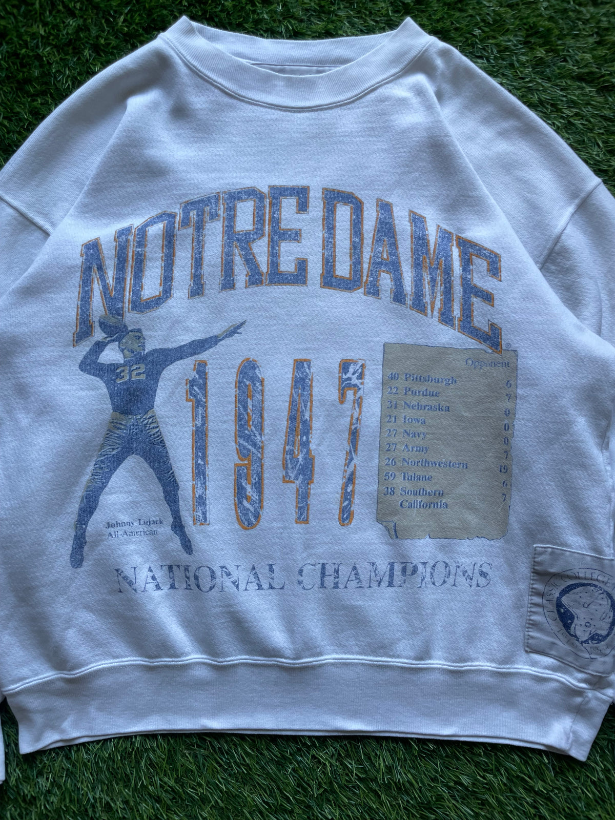 Vintage Notre Dame National Champions Crewneck Sweatshirt Large