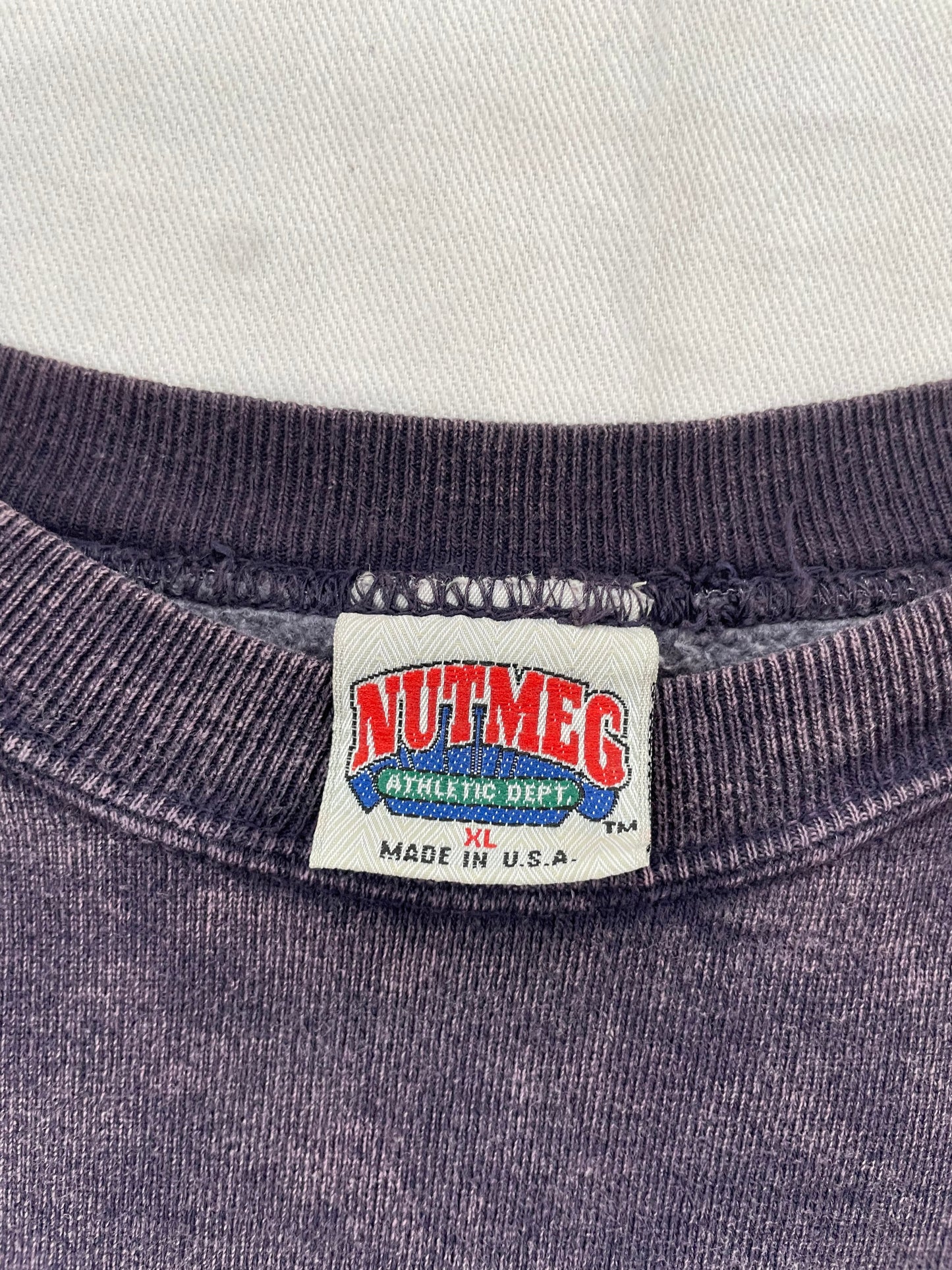 Vintage Notre Dame Football Acid Washed Crewneck XLarge