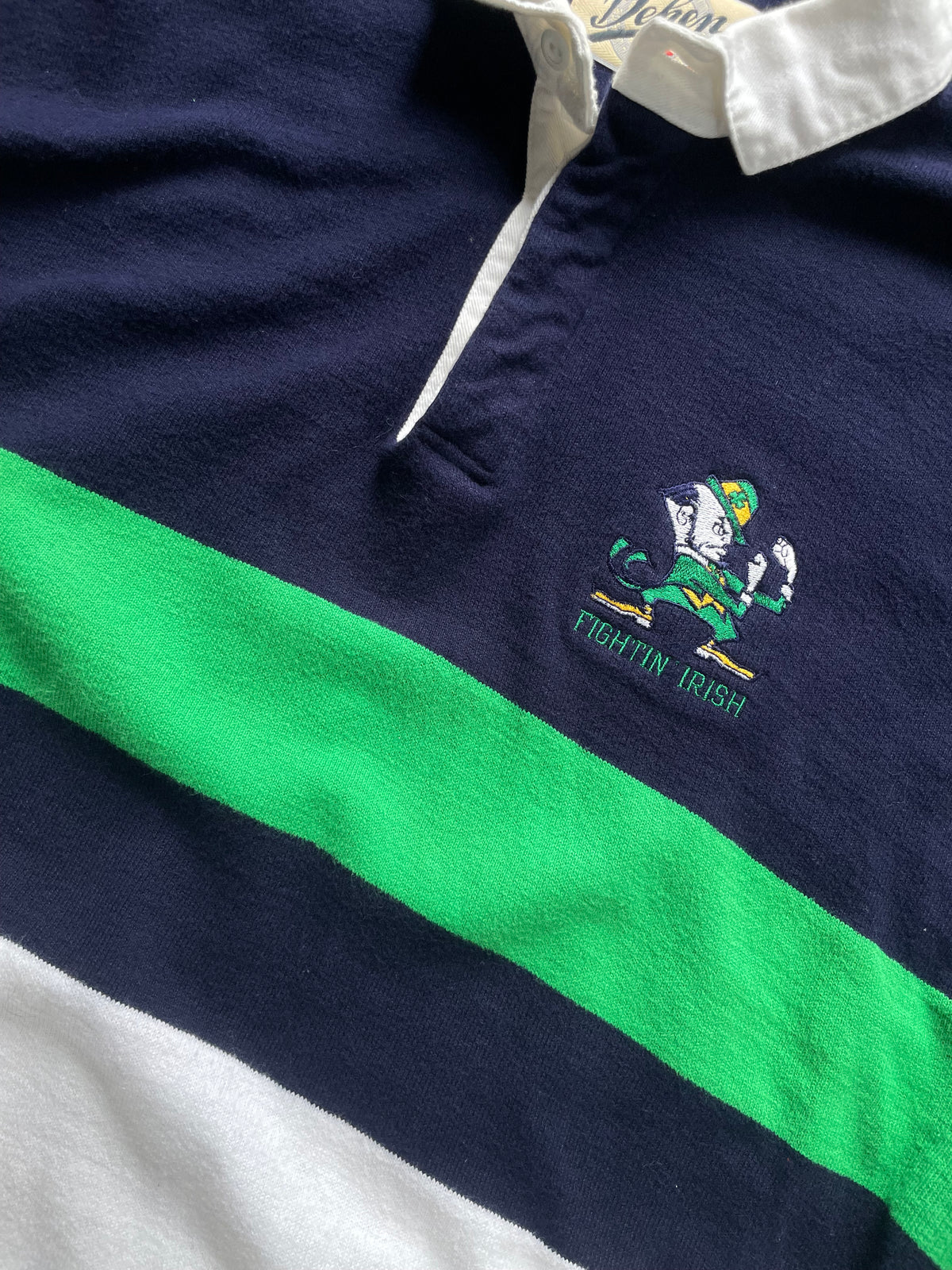 Vintage Notre Dame Rugby Polo Large