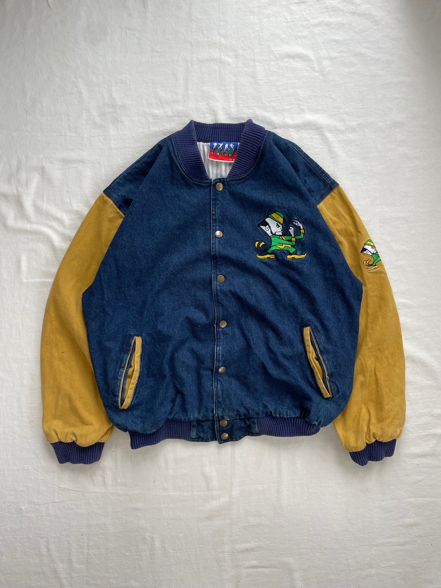 Vintage Notre Dame Denim Jacket XLarge