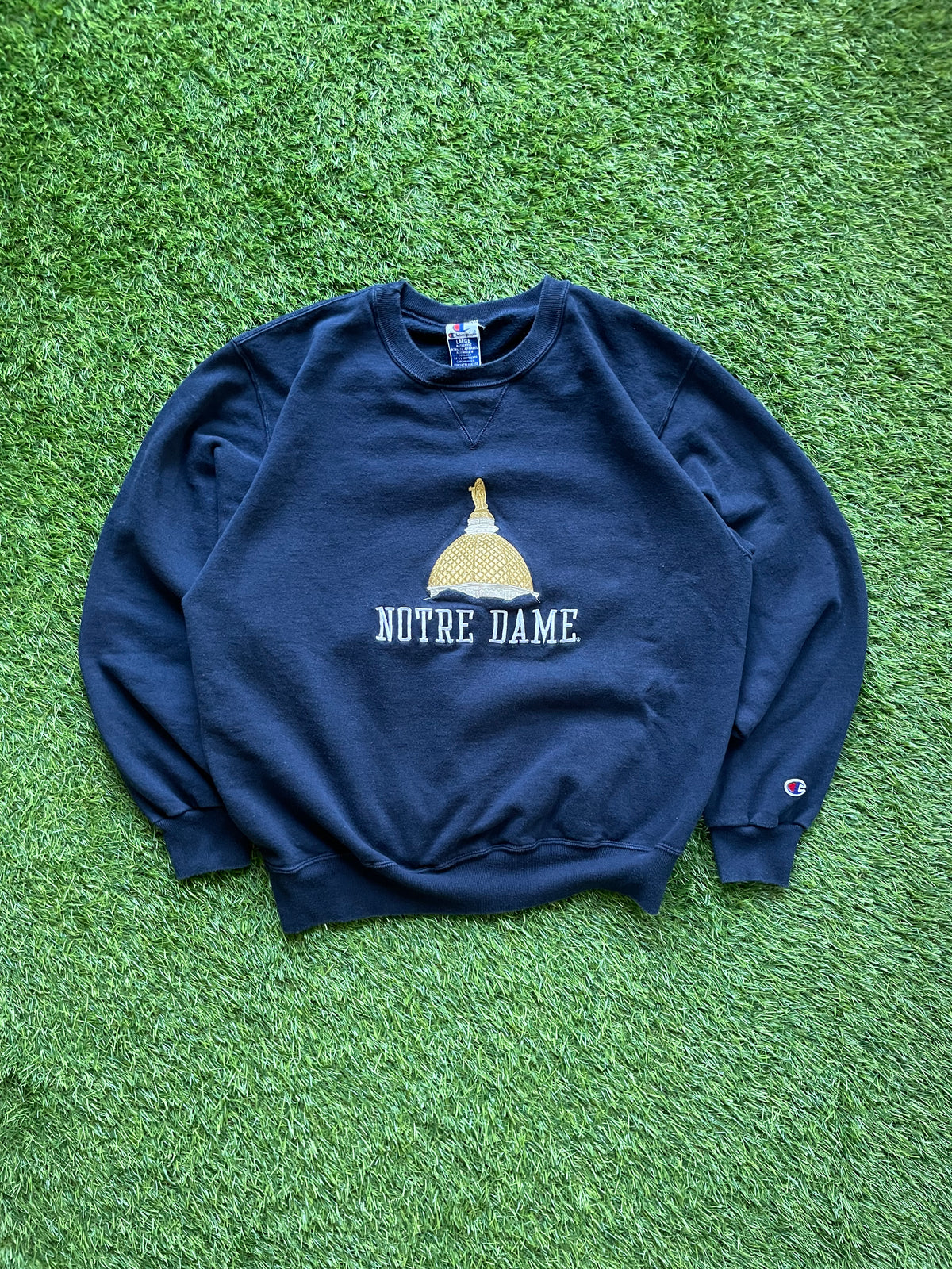 Vintage Notre Dame Golden Dome Crewneck Sweatshirt Large