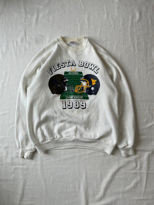 Vintage 1989 Notre Dame Fiesta Bowl Crewneck Small