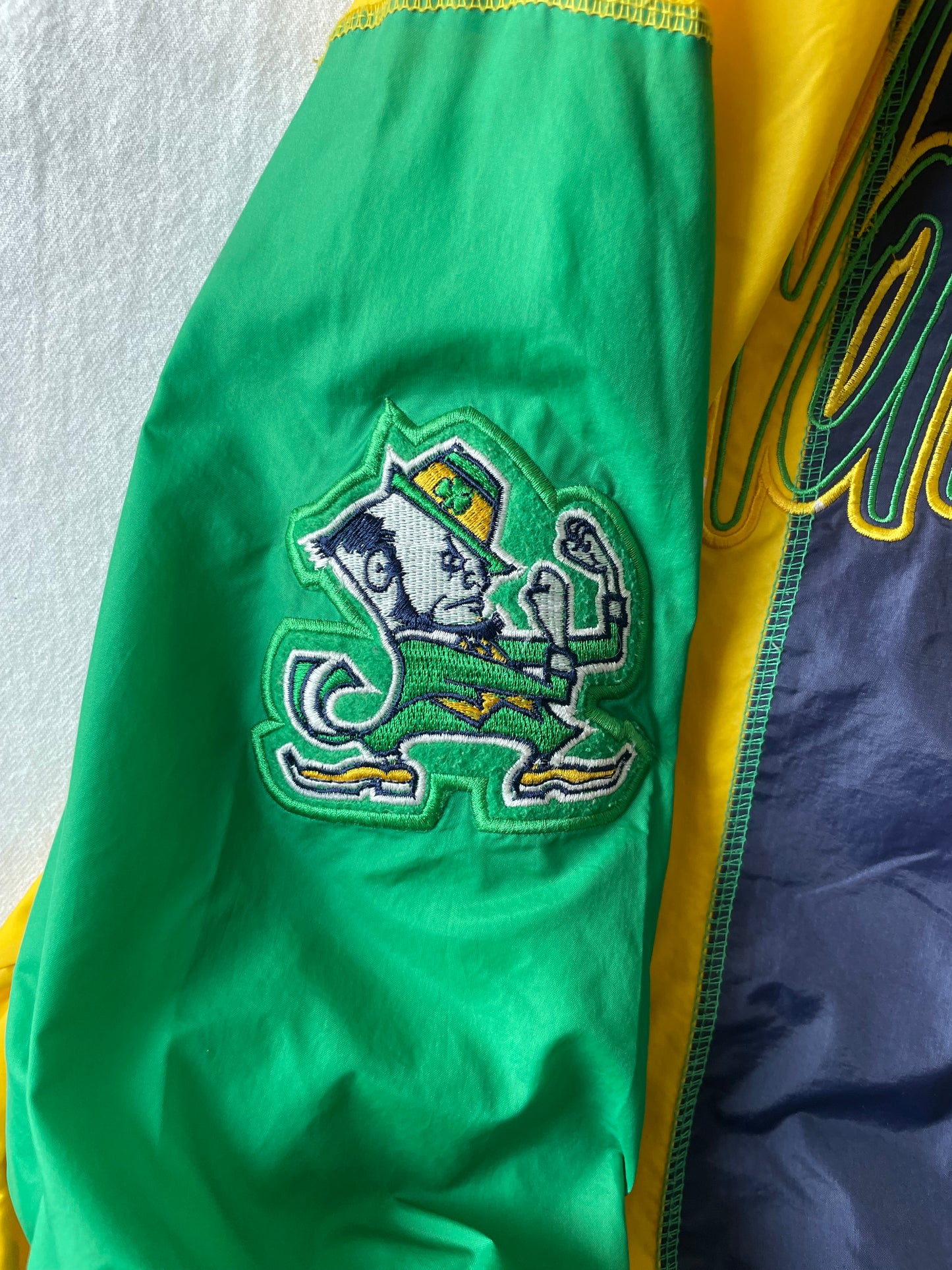 Vintage Notre Dame Windbreaker Jacket Medium
