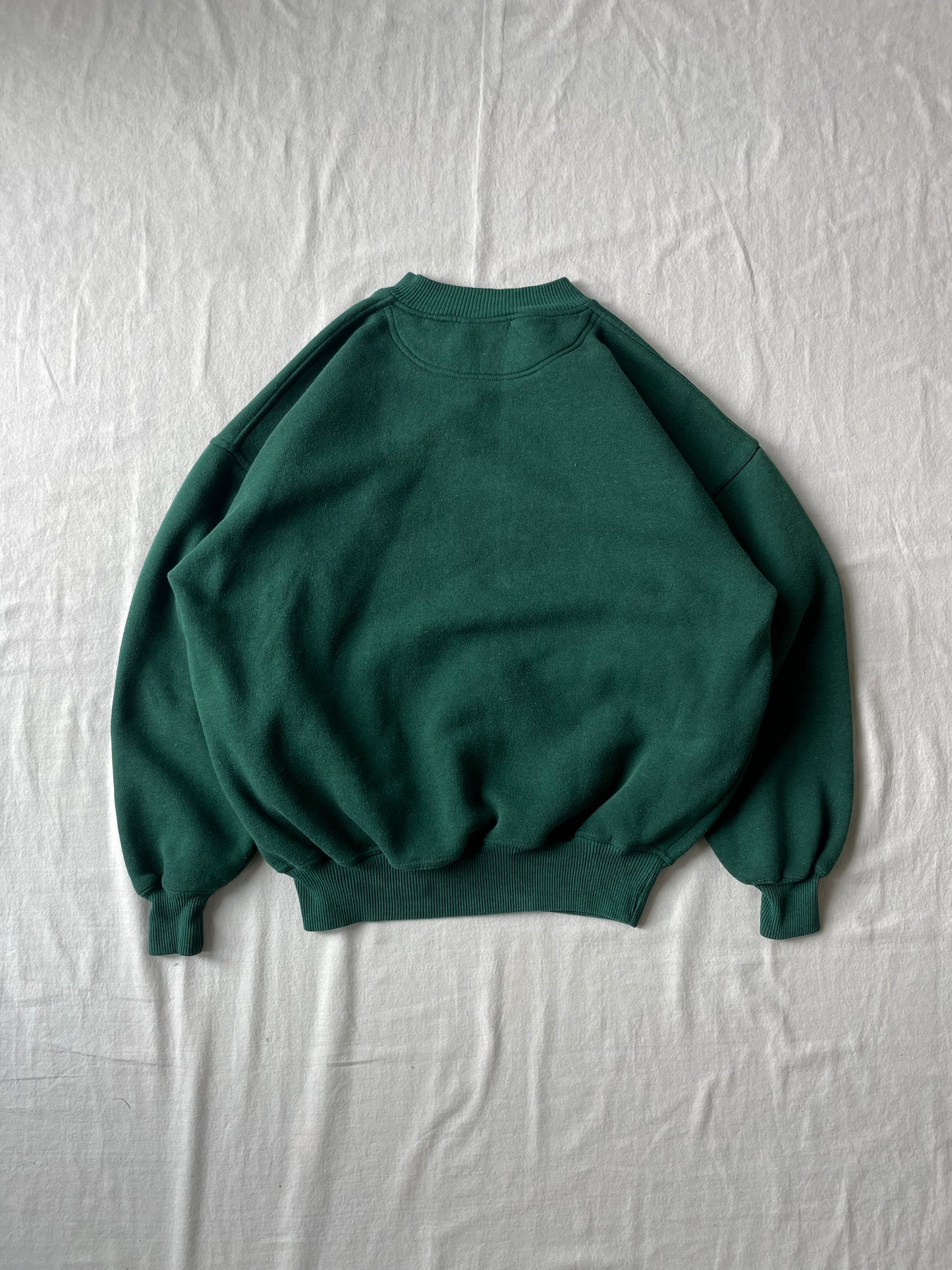 Vintage Notre Dame Green Football Crewneck Large