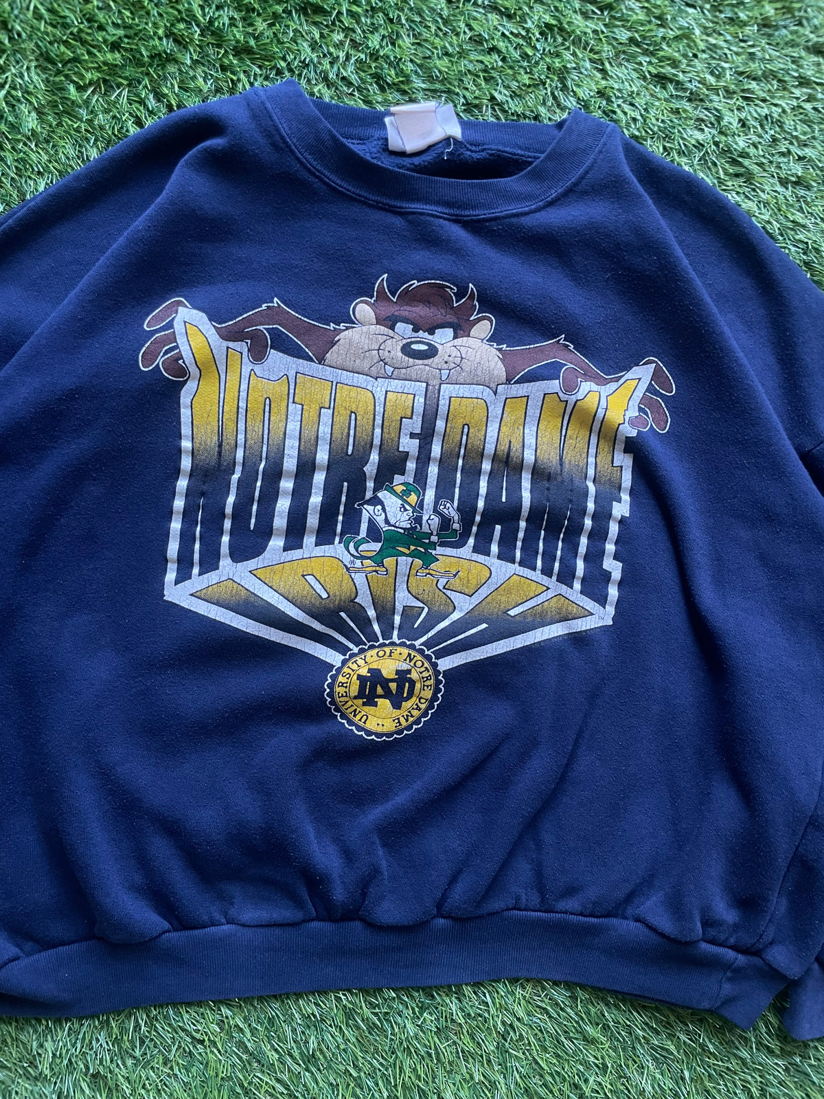 Vintage Notre Dame Taz Crewneck Sweatshirt 2XL/3XL