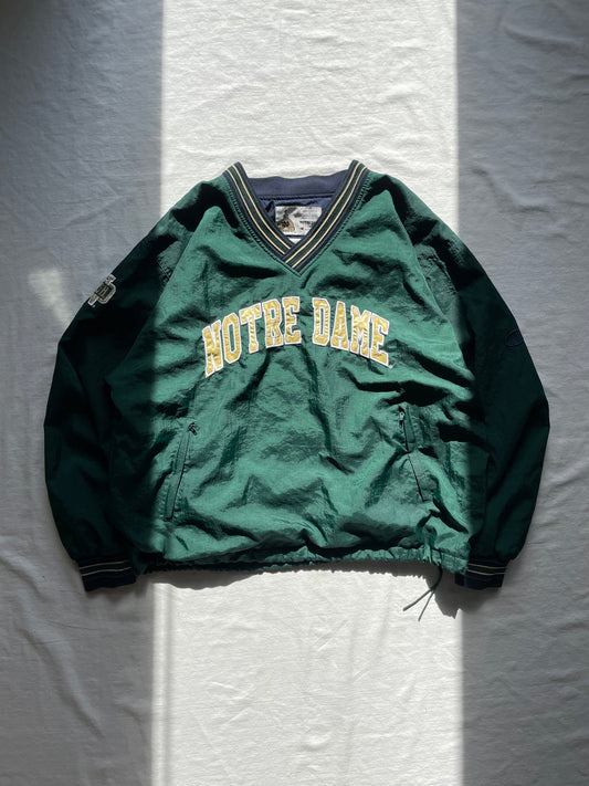 Vintage Notre Dame Green Pullover Windbreaker Large/XLarge