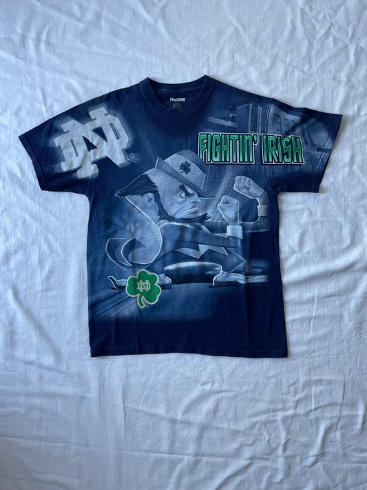 Vintage Notre Dame All Over Print Tee Small/ Medium